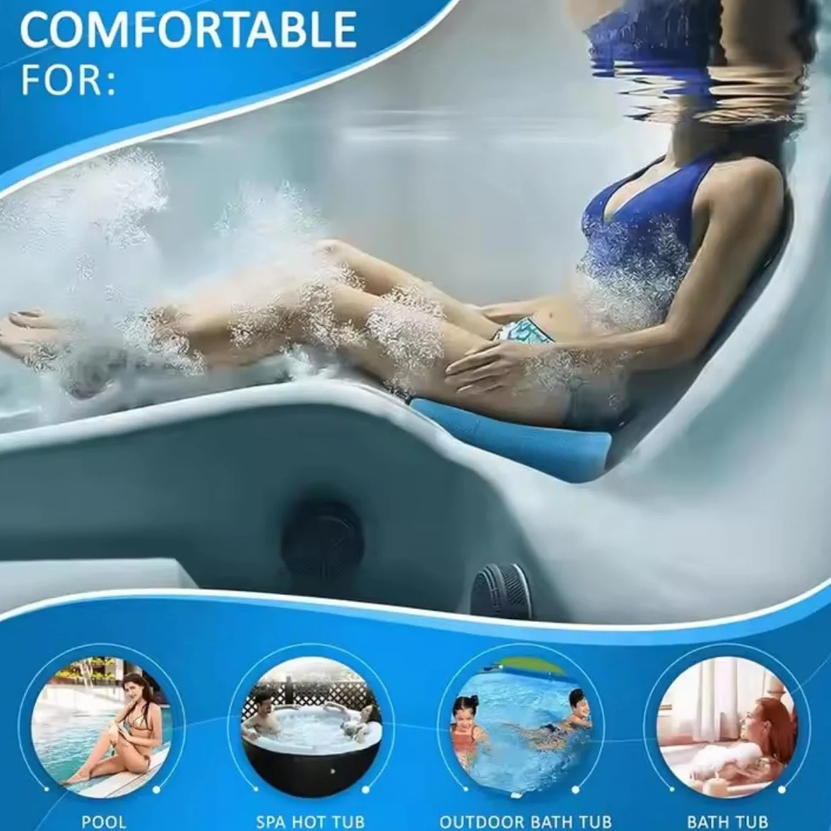 Coussin Baignoire Antidérapant Siège Rehausseur de Bain 38 x 30 x 13 cm Gris