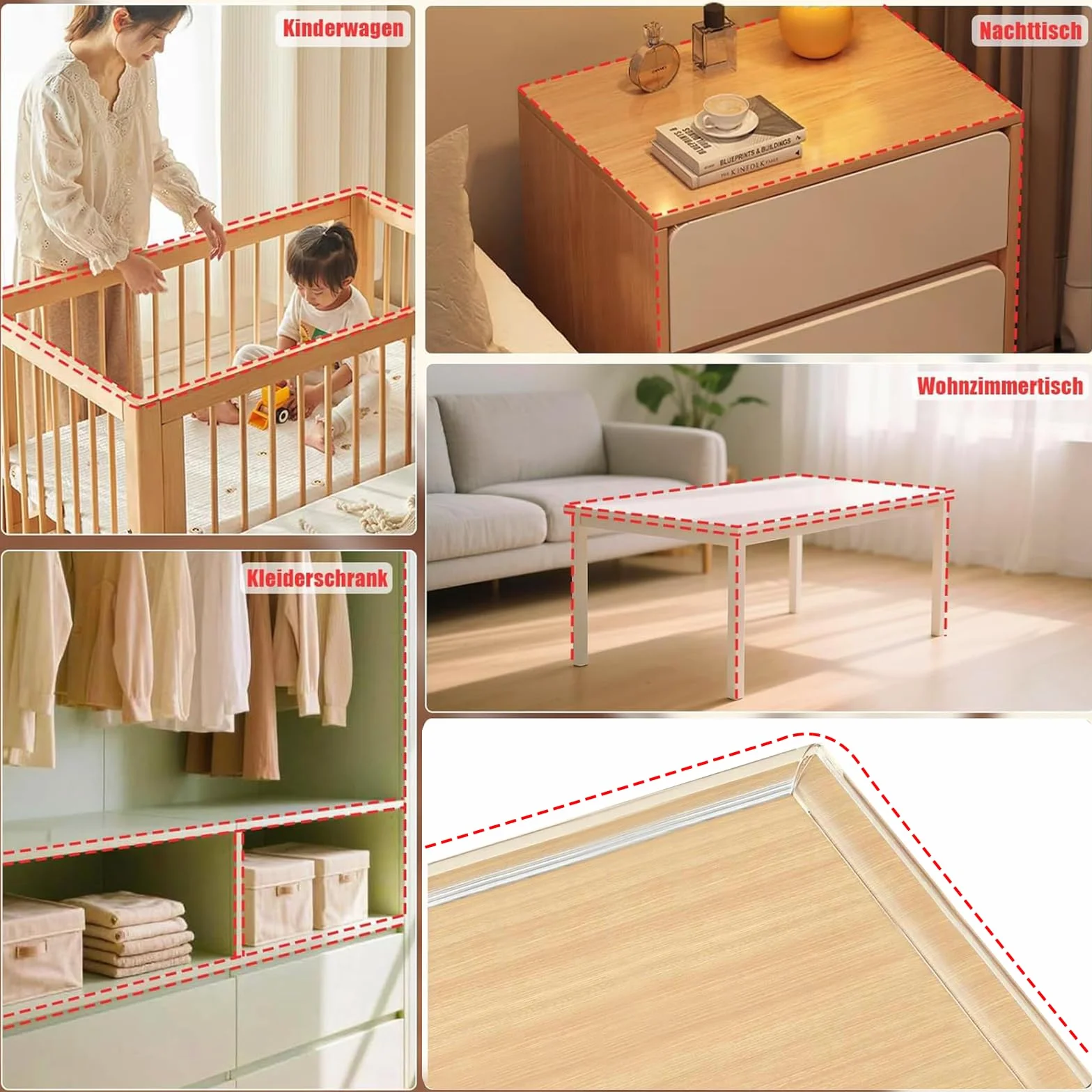 Protection transparente des angles en silicone 4 mètres, protection bords doux pour enfants, autocollant anti-coins tranchants pour meubles