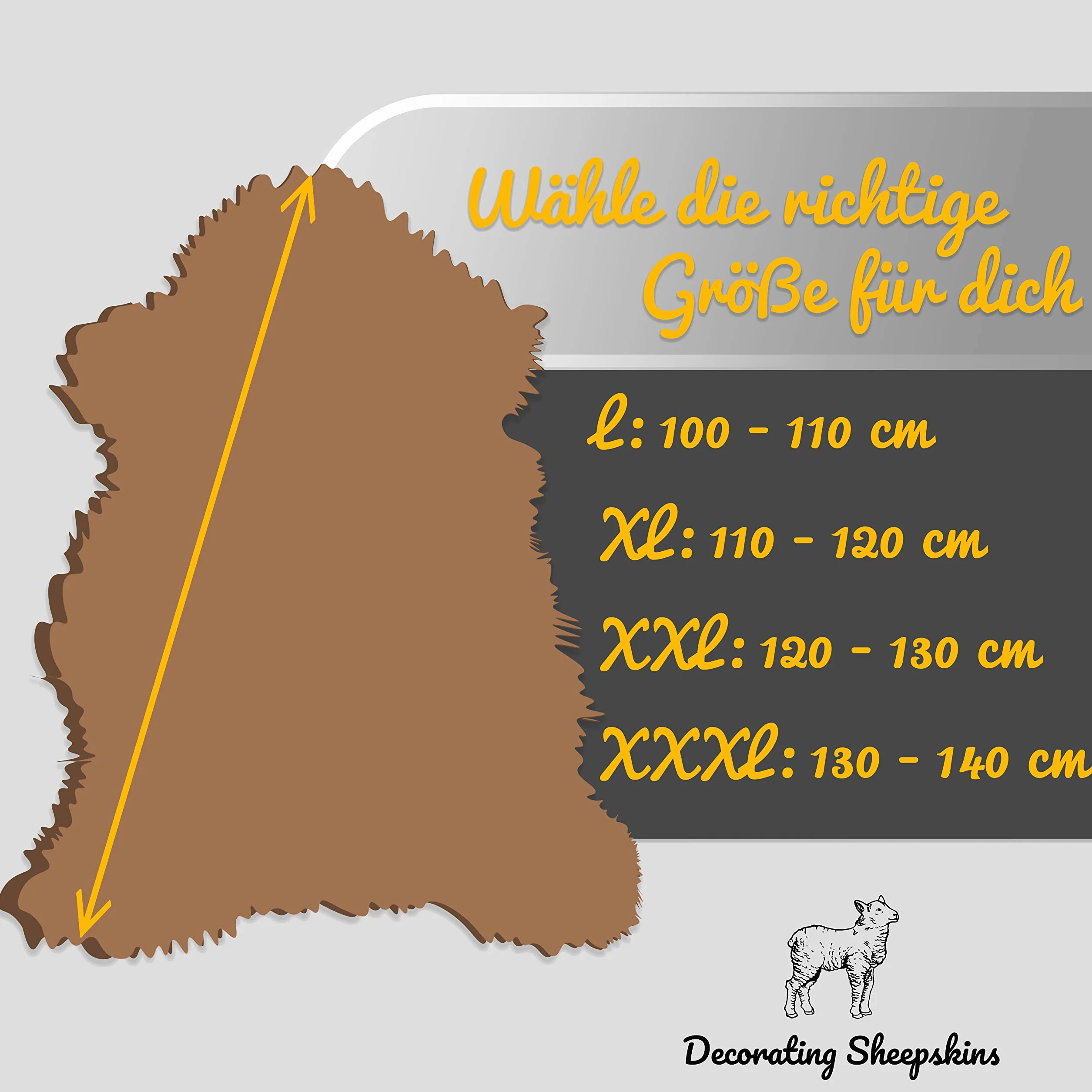 Peau de mouton véritable de qualité supérieure - Beige - 100-110 cm - Sans odeur - Alternative à la fourrure synthétique - Tapis en peau d'agneau pour canapé - Peau de mouton