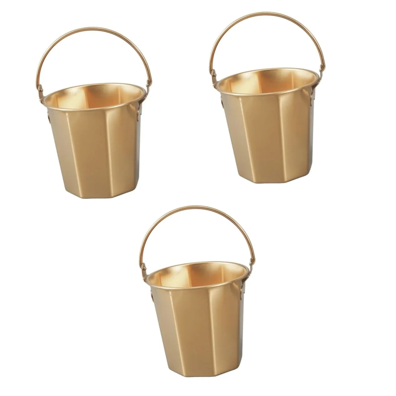 BESPORTBLE 3 Pièces seau de camping seau d'alimentation seau à plâtre récipient à huile seau à huile seaux d'eau Seau en acier inoxydable Seau à poignée godet capacité récipient à lait