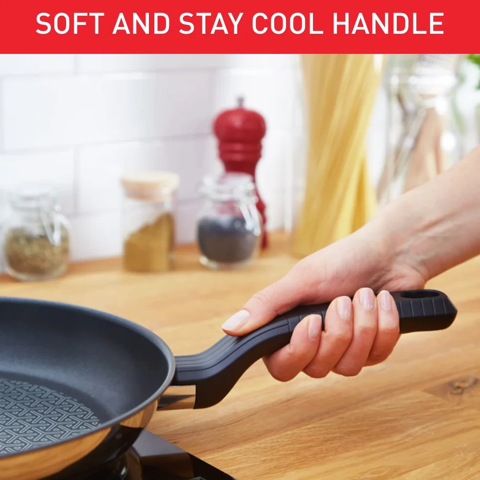 Tefal Comfort Max Poêle 26 cm Induction Revêtement antiadhésif Acier inoxydable Thermo-Spot