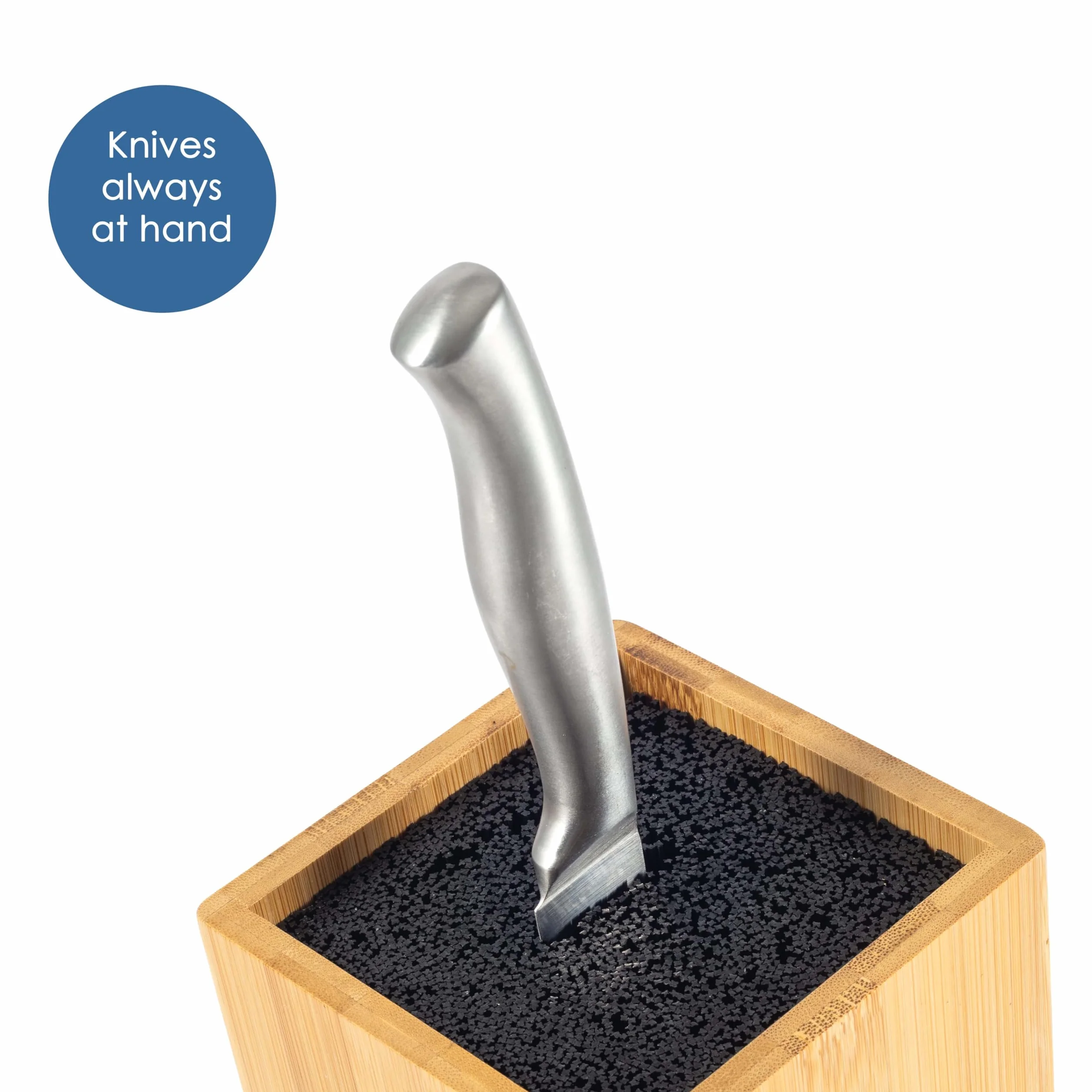 Hanseküche Bloc à couteaux en bois bambou marron incliné