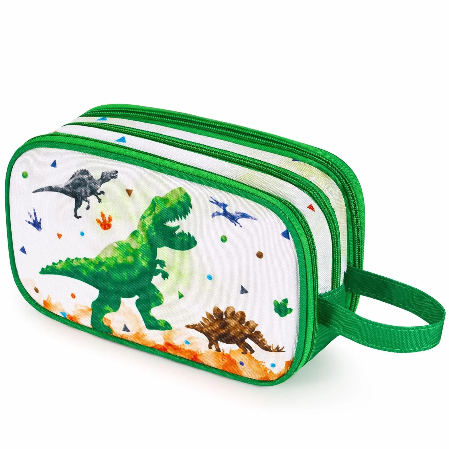 WAWSAM Trousse de Toilette Enfant Dinosaure Sac de Toilettes Résistant à l'eau Portable Voyage