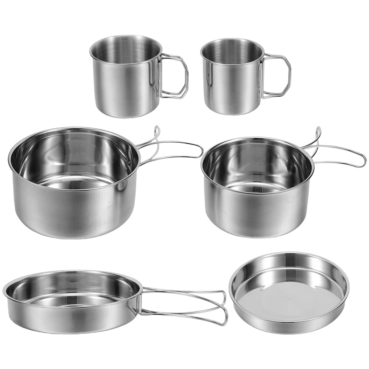Alipis Set Couverts Camping Pliables Ensemble Vaisselle Pique- Extérieur Ustensiles Cuisine Randonnée Légers Portables