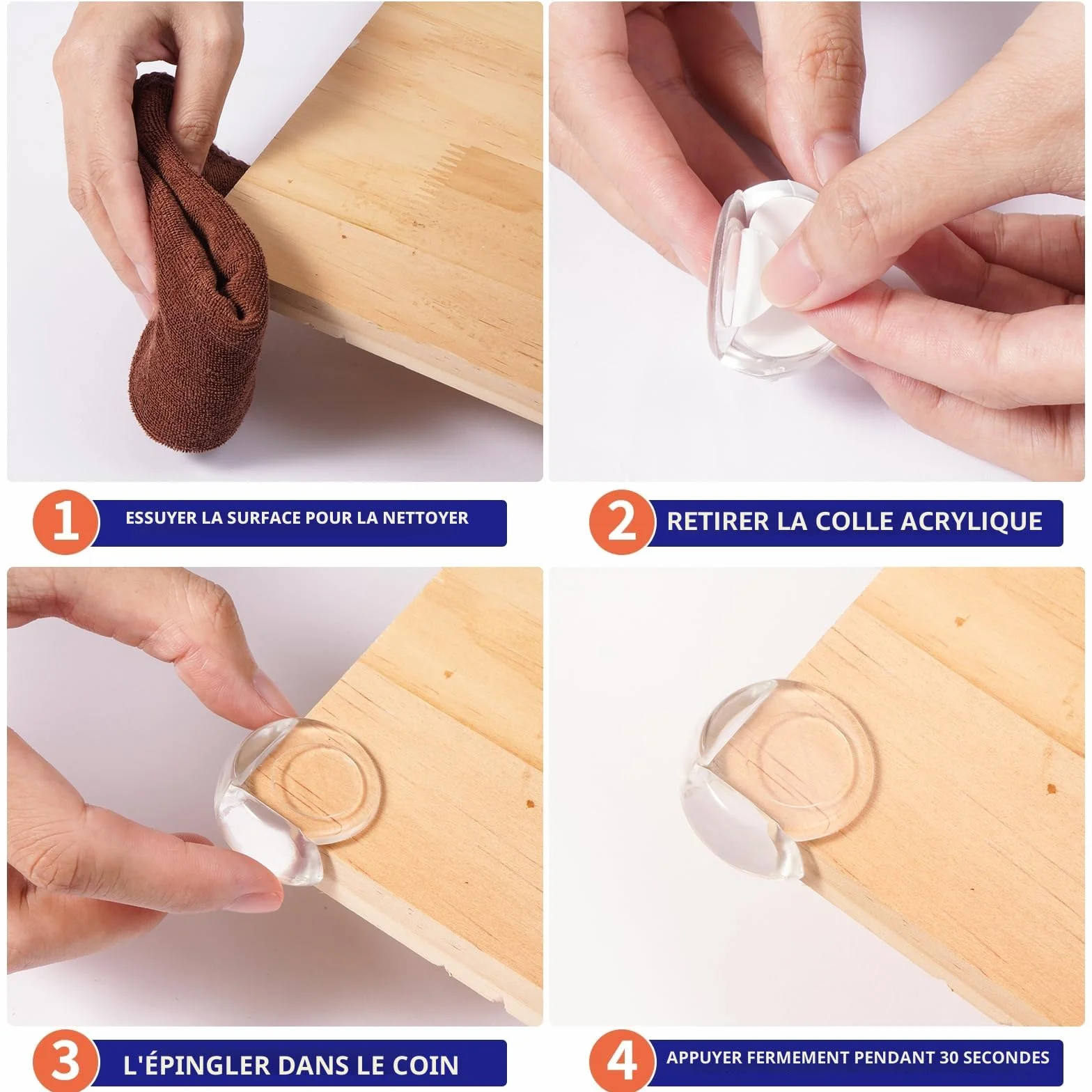Protection Coin de Table Bebe 30PCS Protection Angle Bebe Protection Meuble Bébé pour Berceau, Cheminée, Escaliers