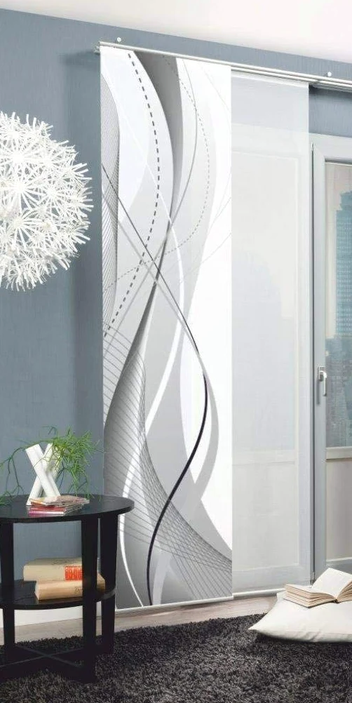Home Fashion 87152-703 Panneau Japonais Polyester H:245 x W: 60 cm - GRIS