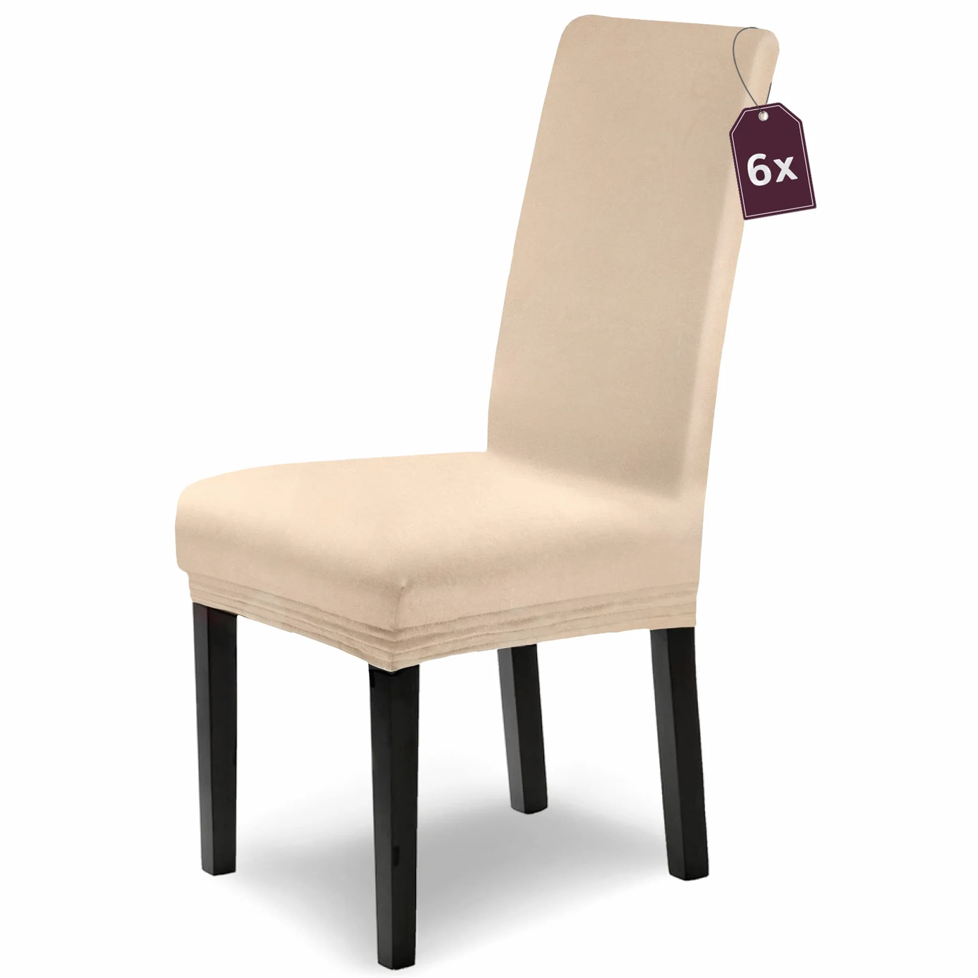 SCHEFFLER-Home Housse de Chaise Extensible Leni / Set de 6 / Pour chaises à Haut Dossier / Lavable