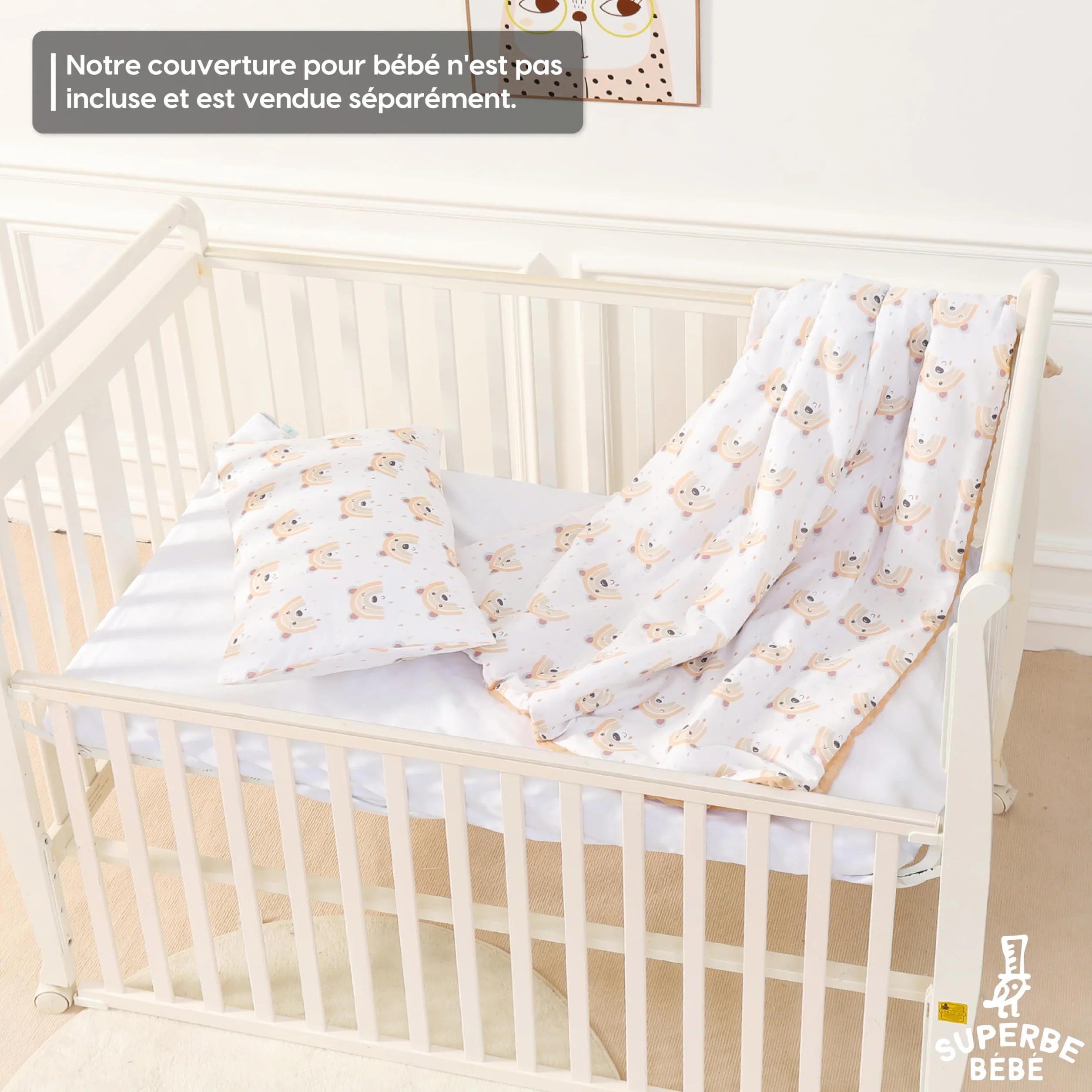 Oreiller Enfant 33x45 cm Coton Oeko-Tex Lavable Machine Coussin Bebe Siestes 1-3 Ans