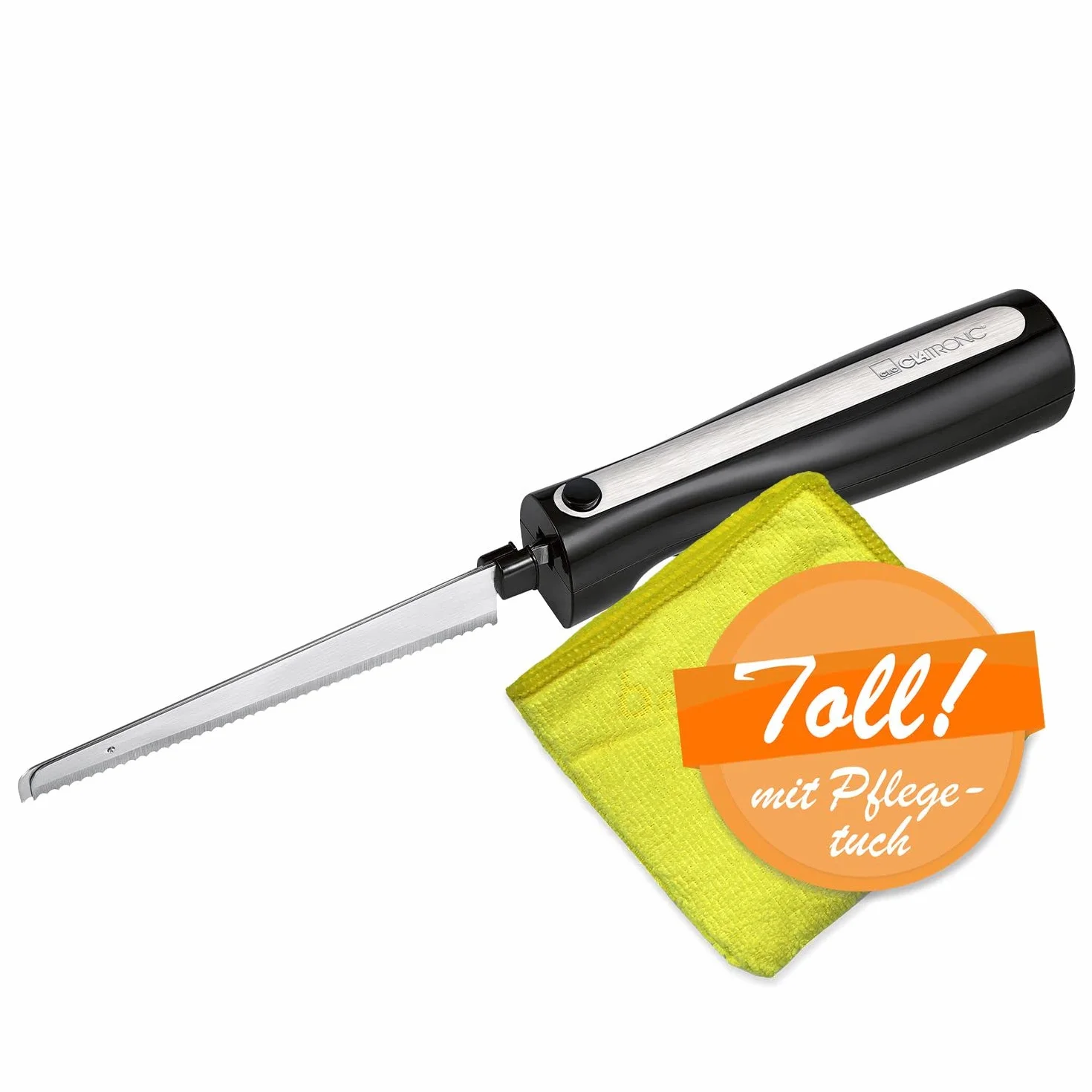 Couteau électrique viande pain double lame inoxydable 120 watts noir