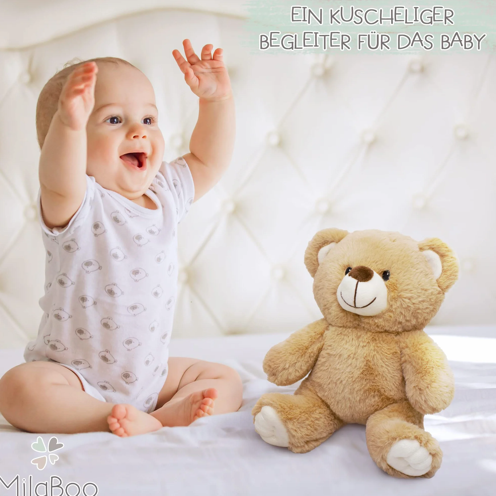 MilaBoo® Gâteau de couches bleu garçon avec petit ourson tout doux cadeau de naissance personnalisé