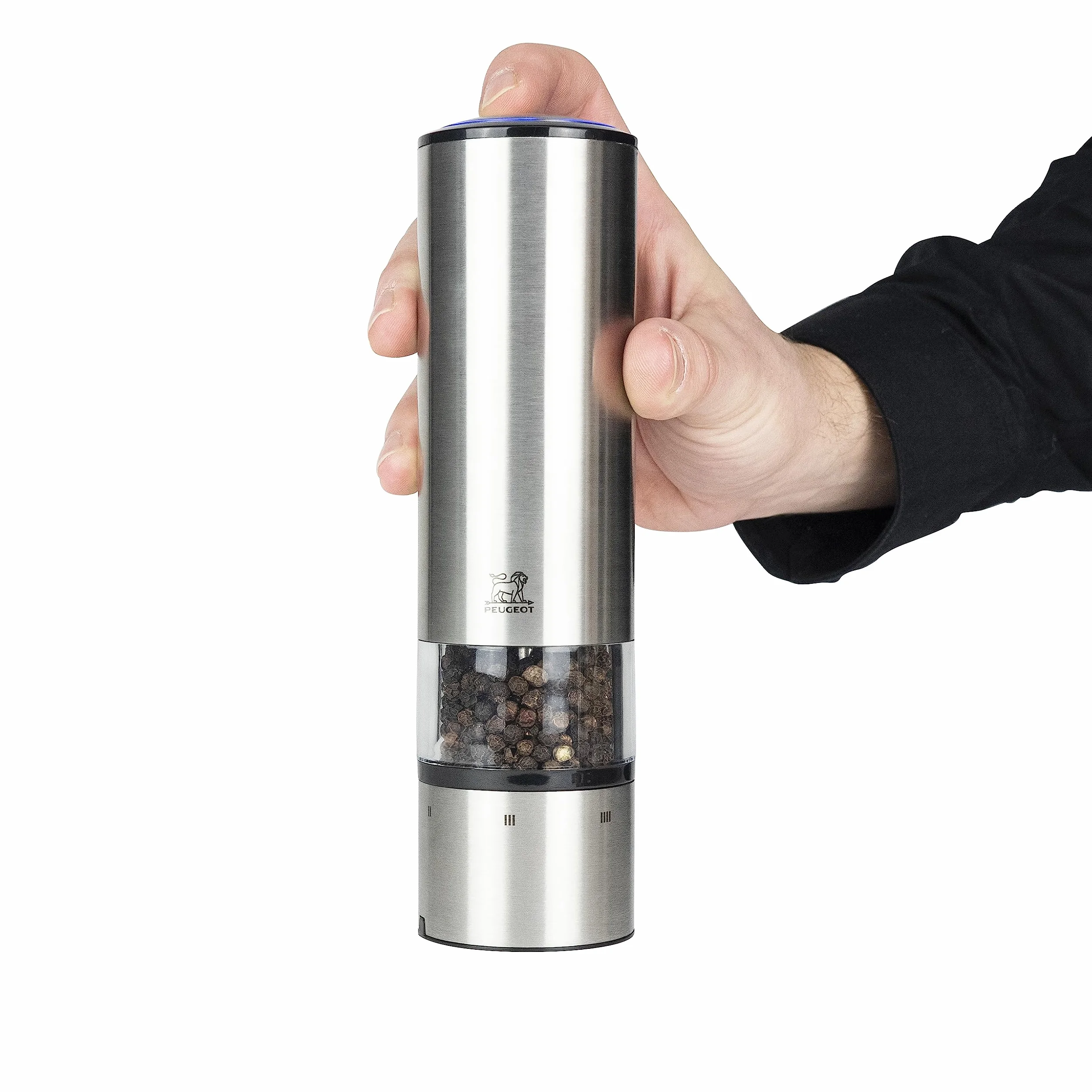 PEUGEOT Moulin à Poivre et Sel Électrique Elis Sense u'Select 20 cm Inox 6 Réglages de Mouture
