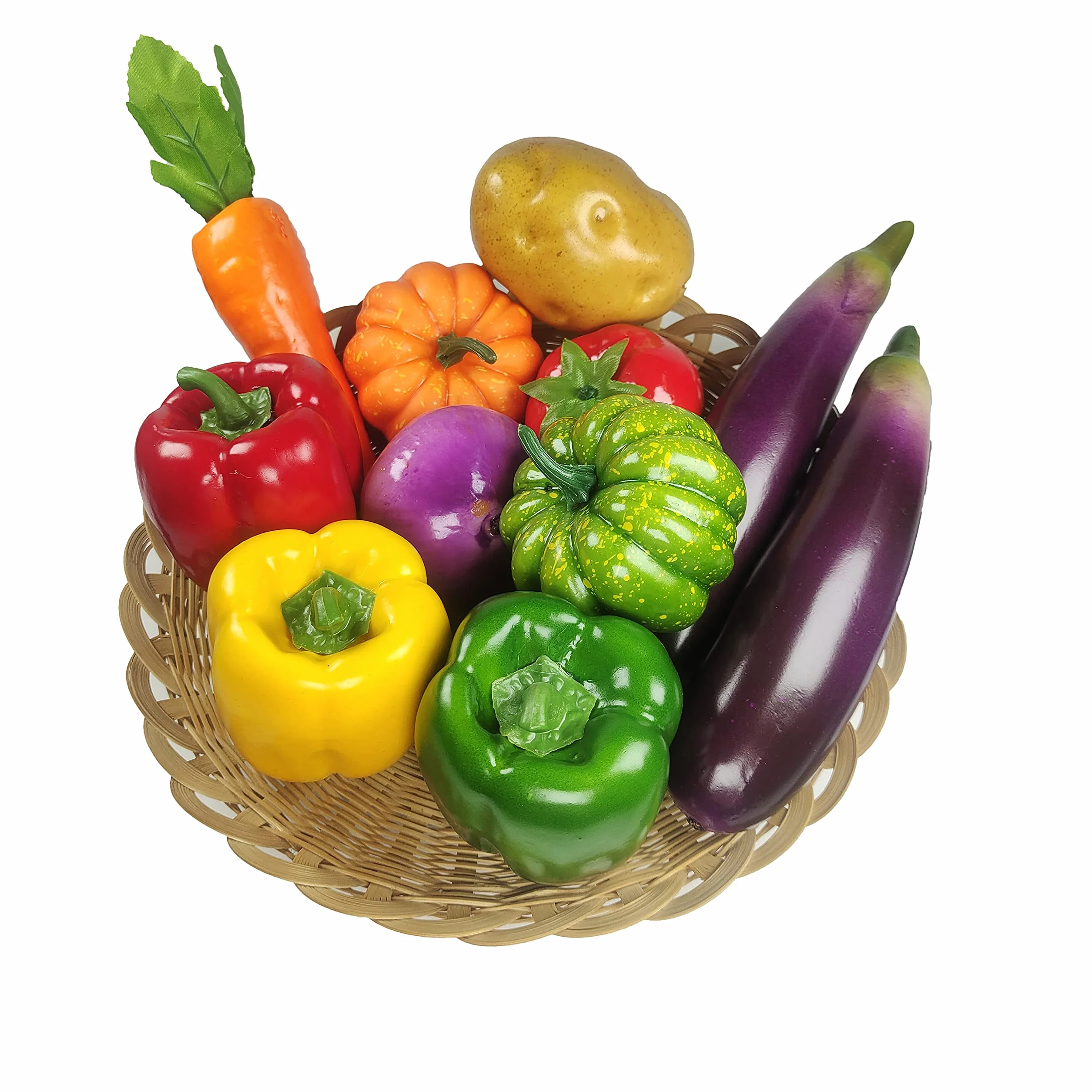 Légumes Artificiels Pack Simulation 11 Pièces Décoration Cuisine Faux Oignon Carotte Pomme Terre Tomate