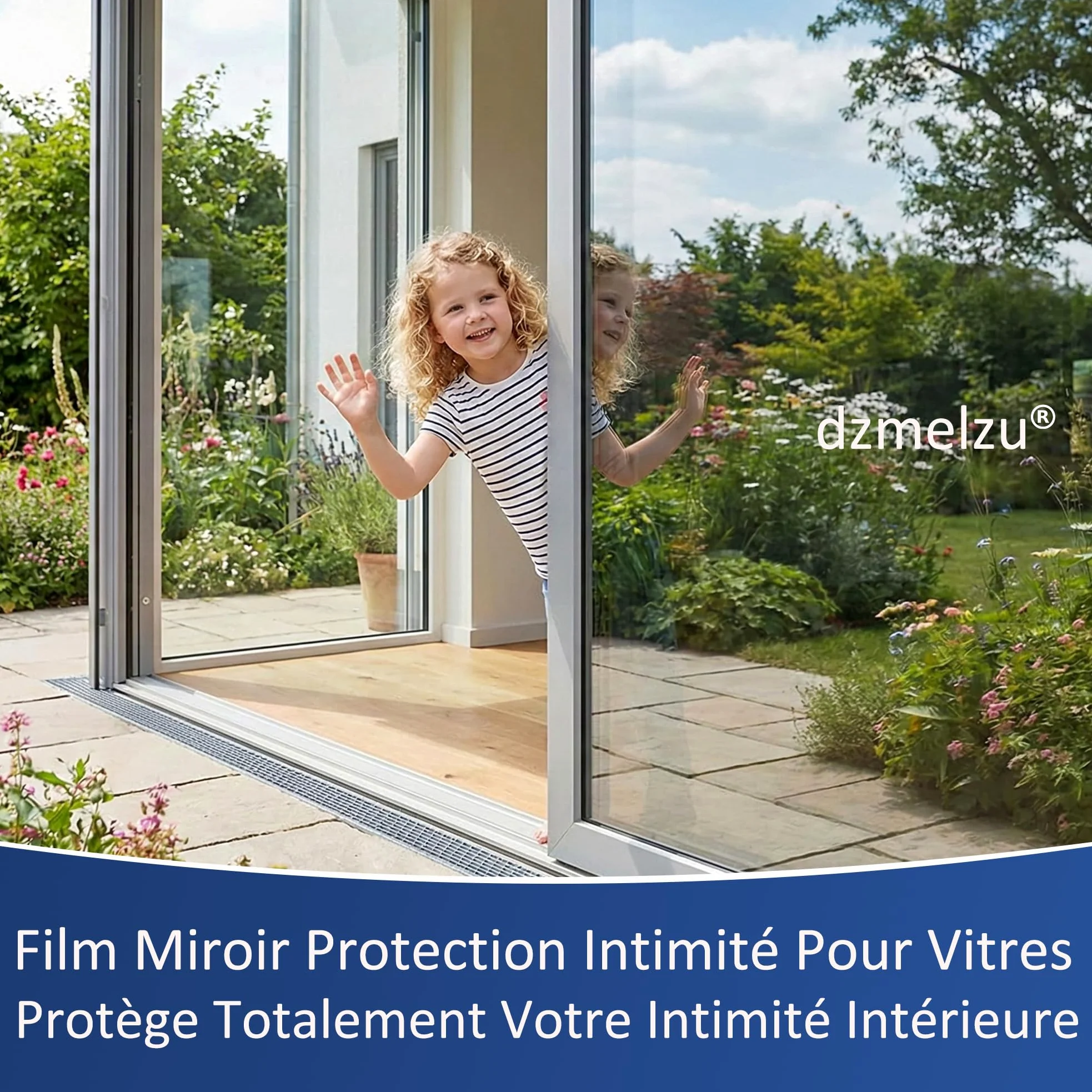 Film Miroir pour fenetre Anti Regard Anti UV avec Kit de Pose Film occultant Fenêtre Bon Effet Miroir Protection de la Vie privée pour Maison Bureau Magasin (Argenté, 80X600(cm))