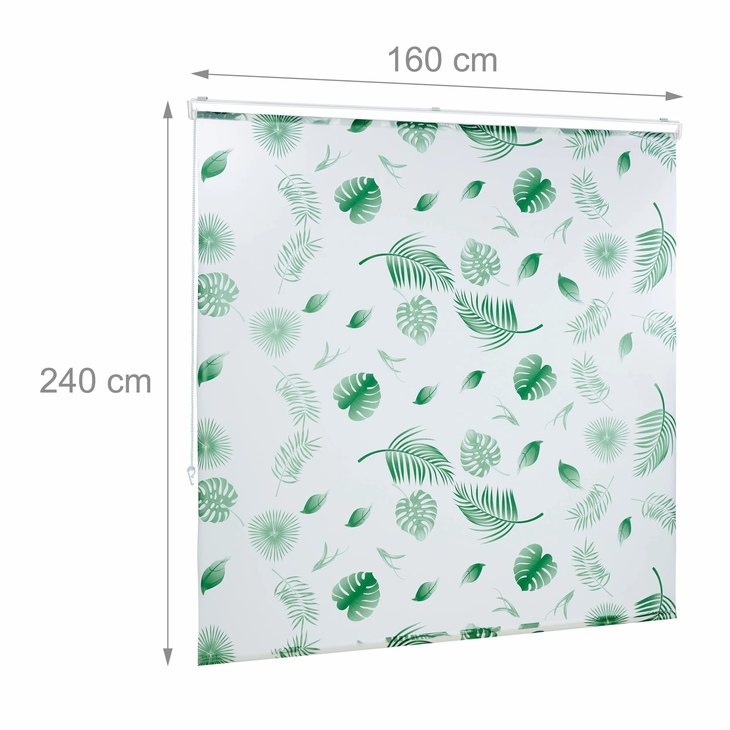 Relaxdays Store de Baignoire, 160 x 240 cm, Rideau de Douche Hydrofuge, Plafond & fenêtre, Pare-Bain, Blanc/Vert
