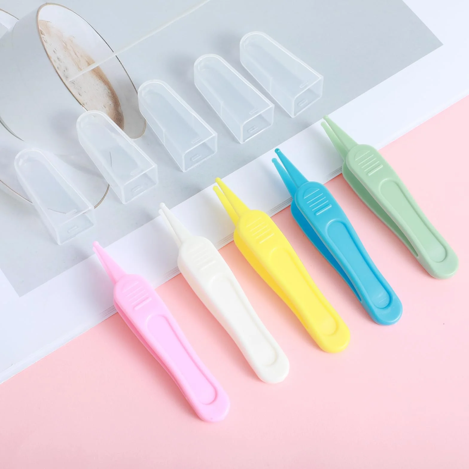 Lot de 5 pinces de nettoyage du nez bébé, tête ronde, pour oreilles et nombril