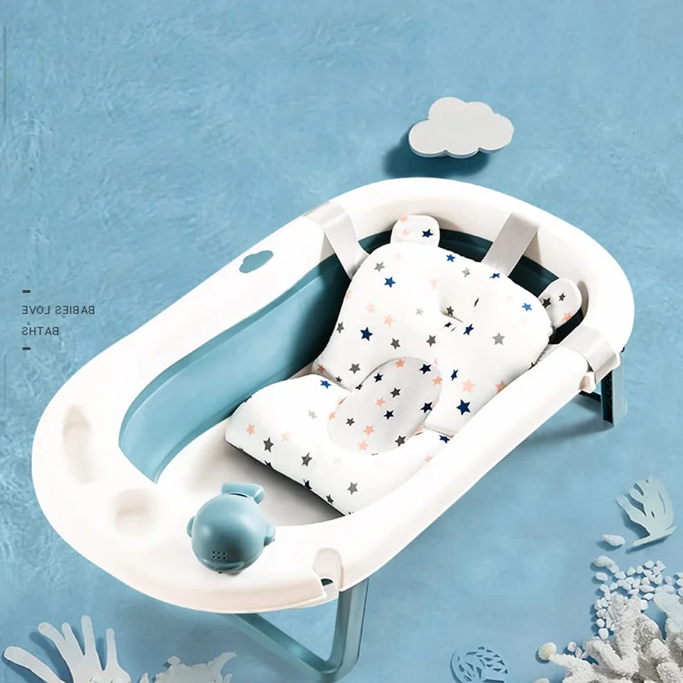 Oreiller Bain Bébé Antidérapant Siège Bain Nouveau-Né Confortable Durable