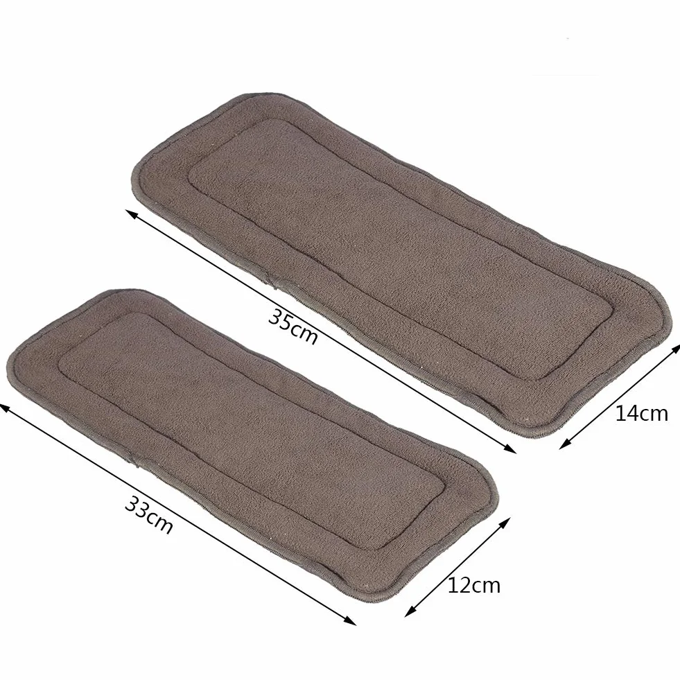Zerone Liner Adulte Insert Couche Unisexe Taille M 5 Couches Bambou Fibres Superfines Réutilisable Gris Foncé