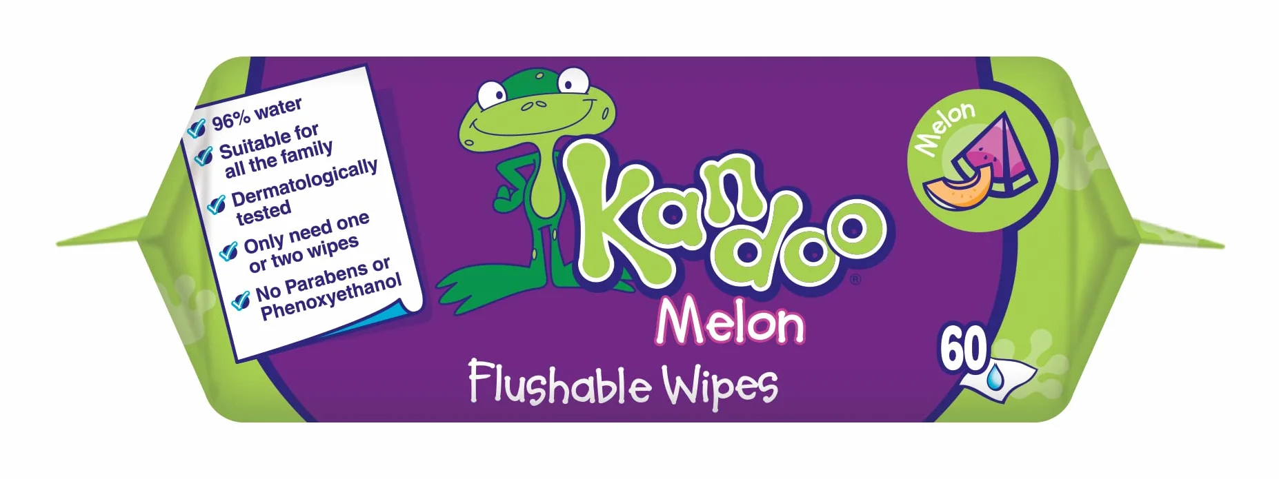Kandoo Lingettes Humides Melon Jetables 4x60 240 Unités
