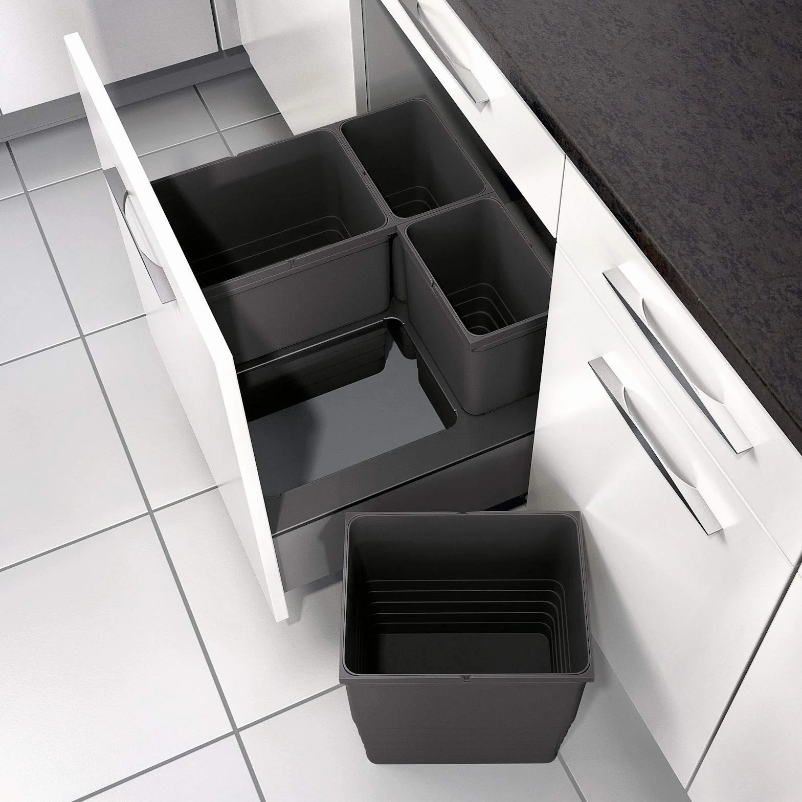SOTECH Ninka eins2vier Poubelle 17 L 310 mm 306 x 230 mm gris sombre