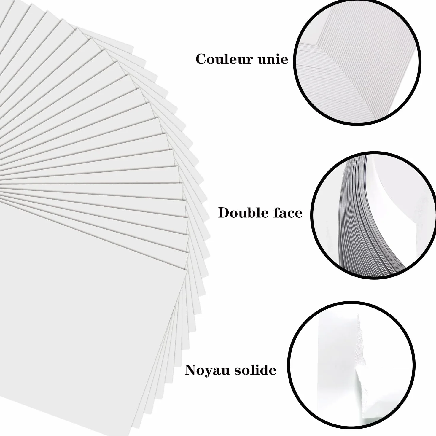 Papier cartonné blanc A4 250 g/m² Lot de 25 feuilles pour bricolage cartes scrapbooking