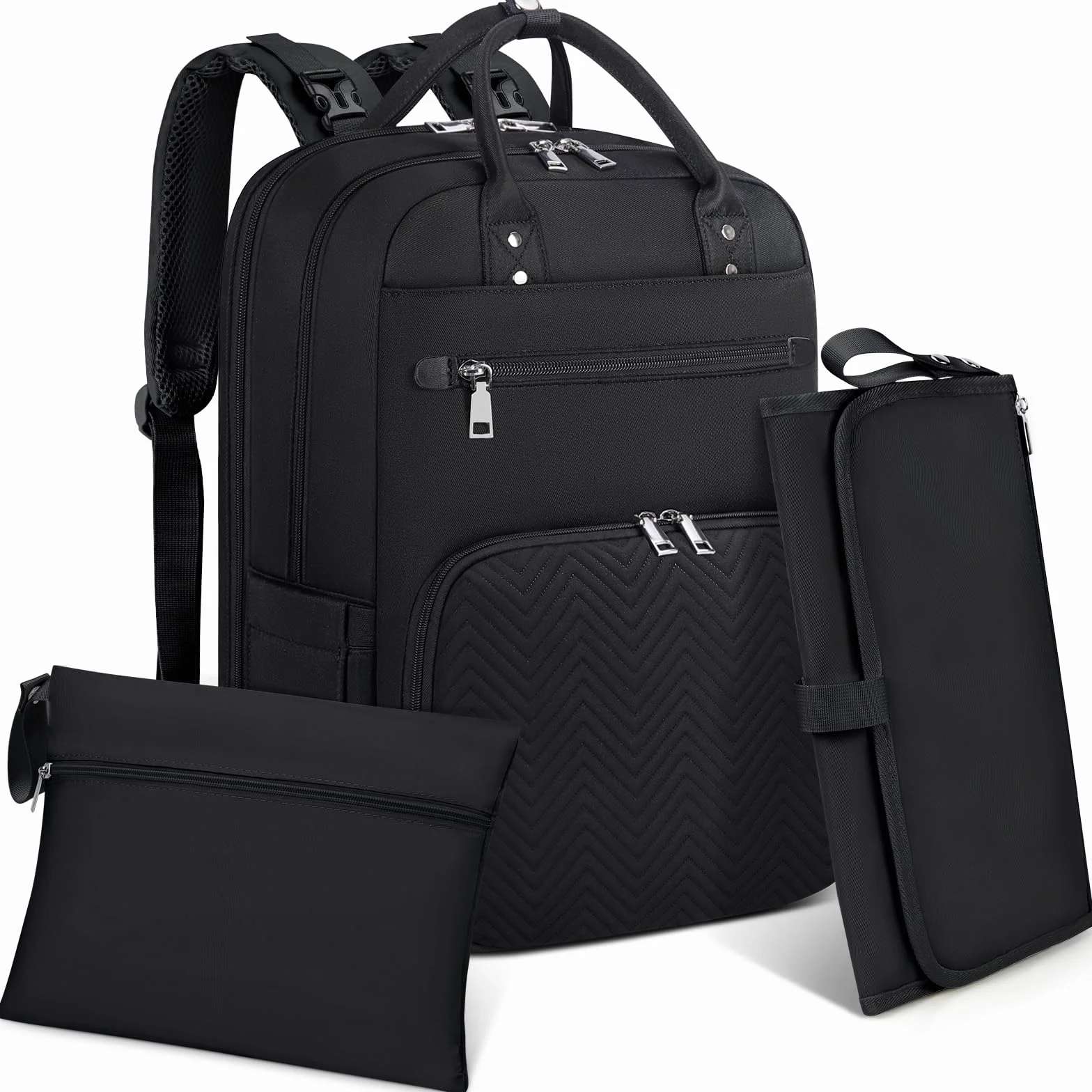 Sac à Langer Bébé Grande Capacité avec Matelas à Langer Portable Multifonction Sac Isotherme