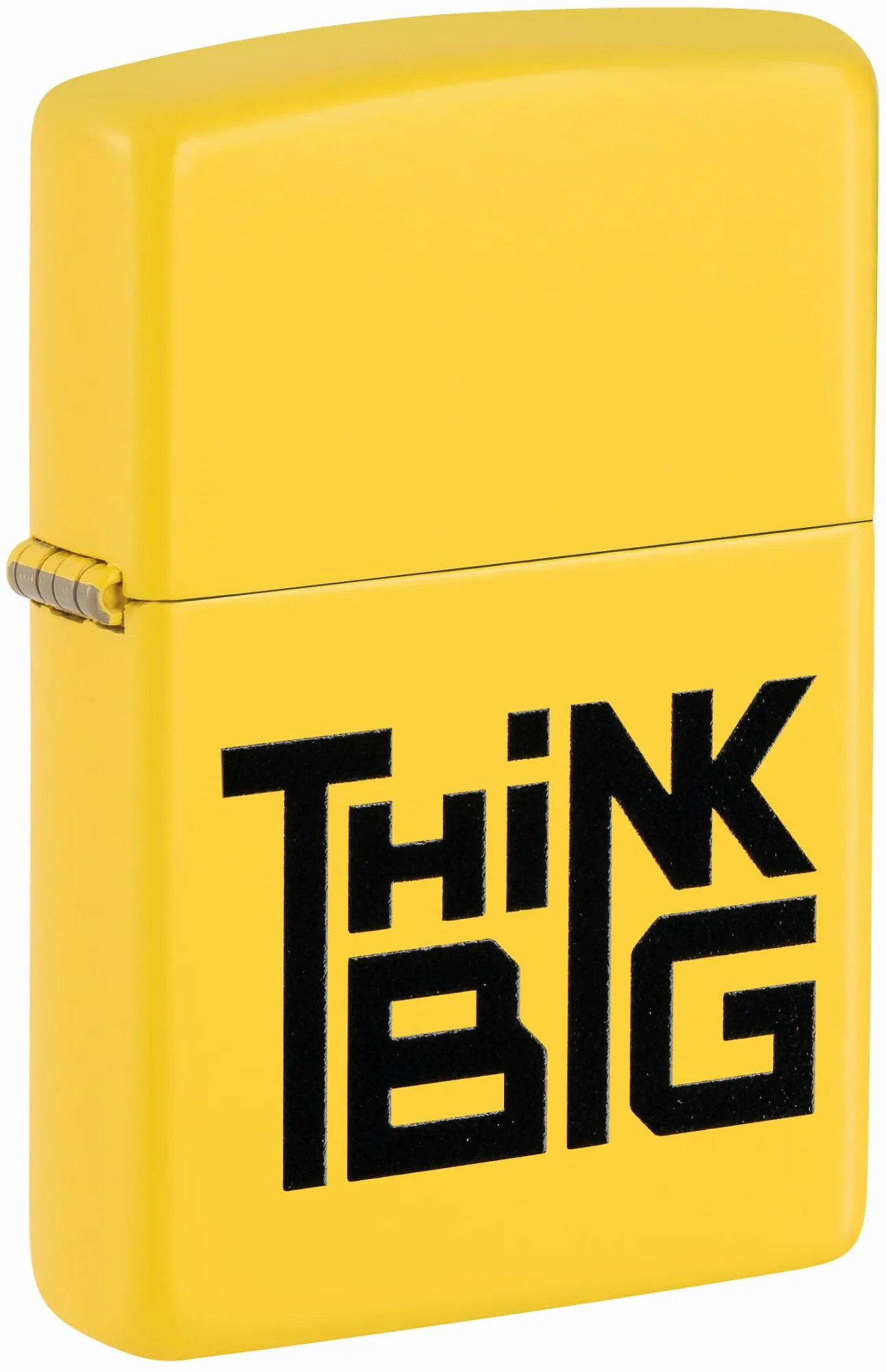 Zippo Briquet Tempête - Think Big Design - Rechargeable - Coffret Cadeau - Métal - Fabriqué aux USA, Jaune