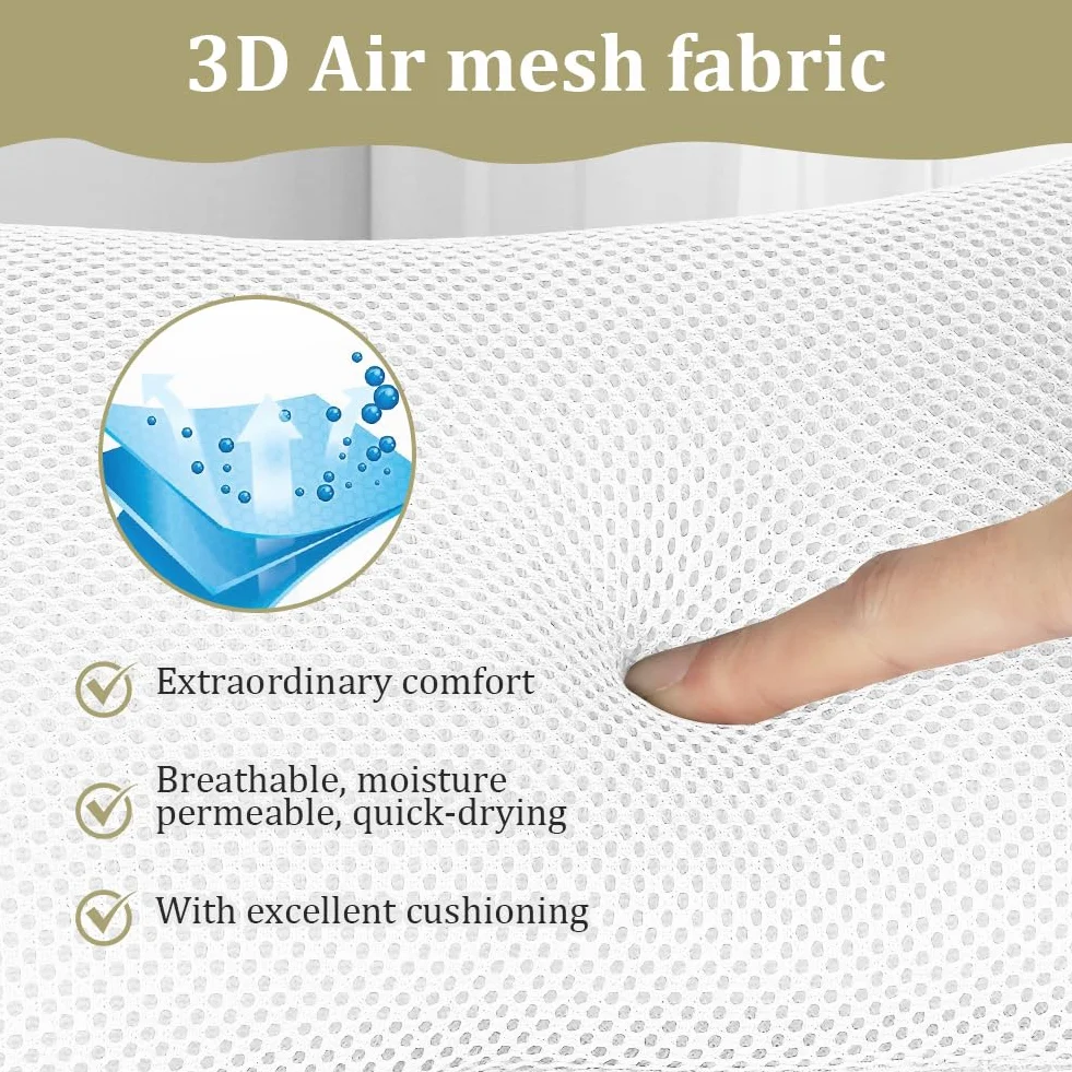 Oreiller de Bain Ergonomique 3D avec Ventouses Antidérapantes, Coussin Baignoire pour Cou, Blanc
