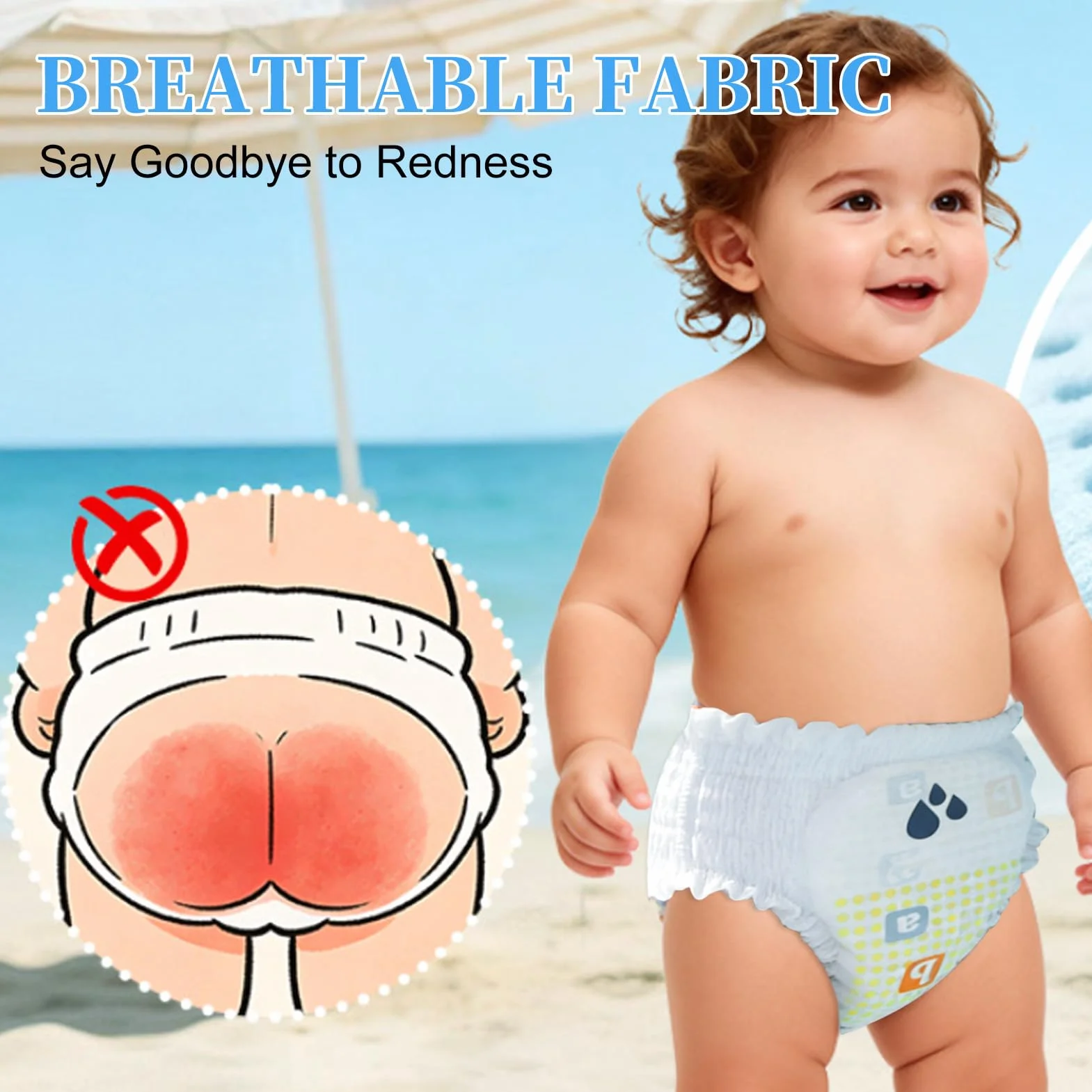 Culotte de bain jetable bébé XXL 12 kg couches hygiéniques imperméables absorbantes