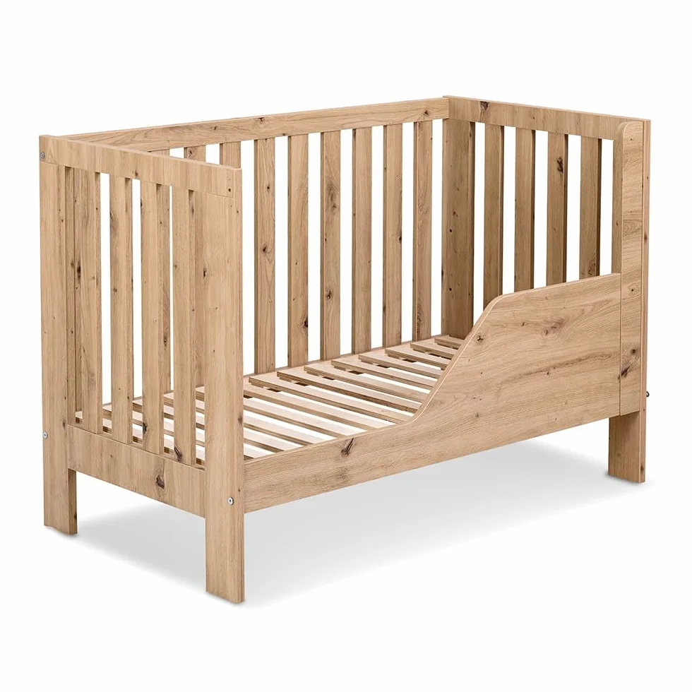Mon Mobilier Design Amelia II Ensemble bébé Commode à Langer et lit évolutif 120x60 Chêne