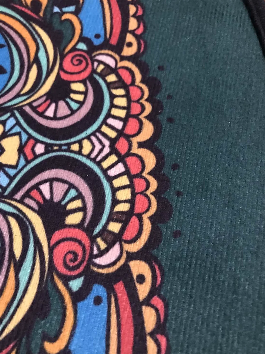 Dhao Tapis Rond Mandala Motif Bohême Moderne pour Salon Chambre à Coucher Cuisine Lavable Grands Antidérapant Tapis Diamètre: 160 cm