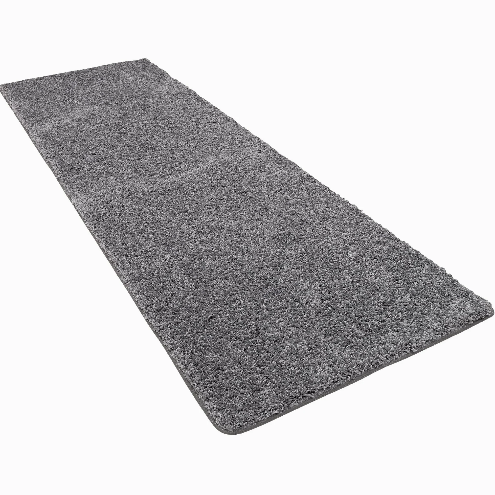 Tapis couloir shaggy Milano gris - 100% polypropylène, poil 43 mm, doux et facile à entretenir, sans substances nocives, idéal pour couloir, cuisine ou chambre, maison cosy, moderne et durable