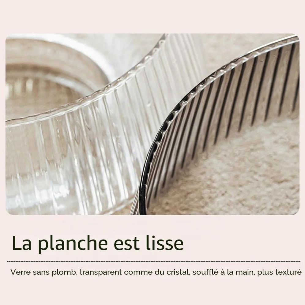 Ensemble de saladiers en verre avec couvercles en bois d'acacia pour fromage plats cuisinés, saladier avec couvercle verre pour servir des apéritifs et des collations, grande taille, UN