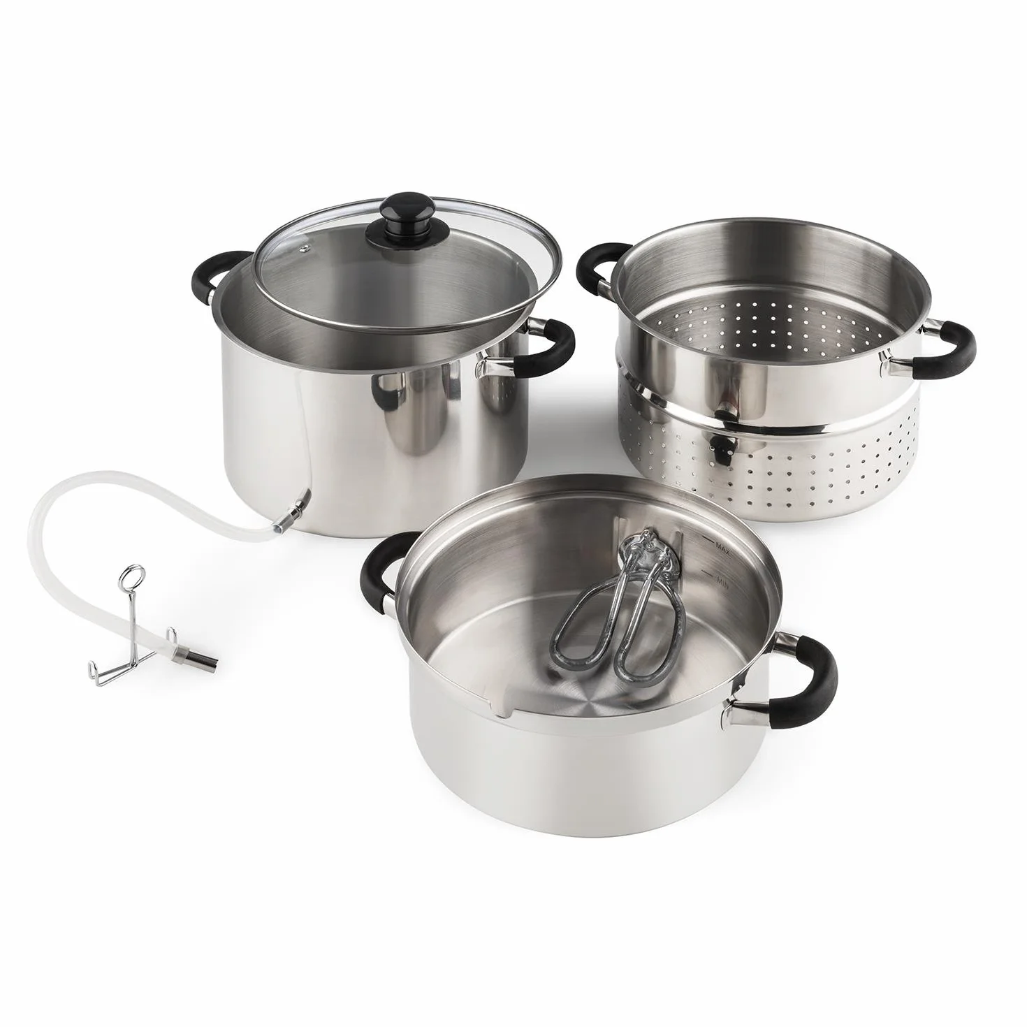 Klarstein Applebee Extracteur de jus électrique à vapeur, INOX, 1500 W, 8 L