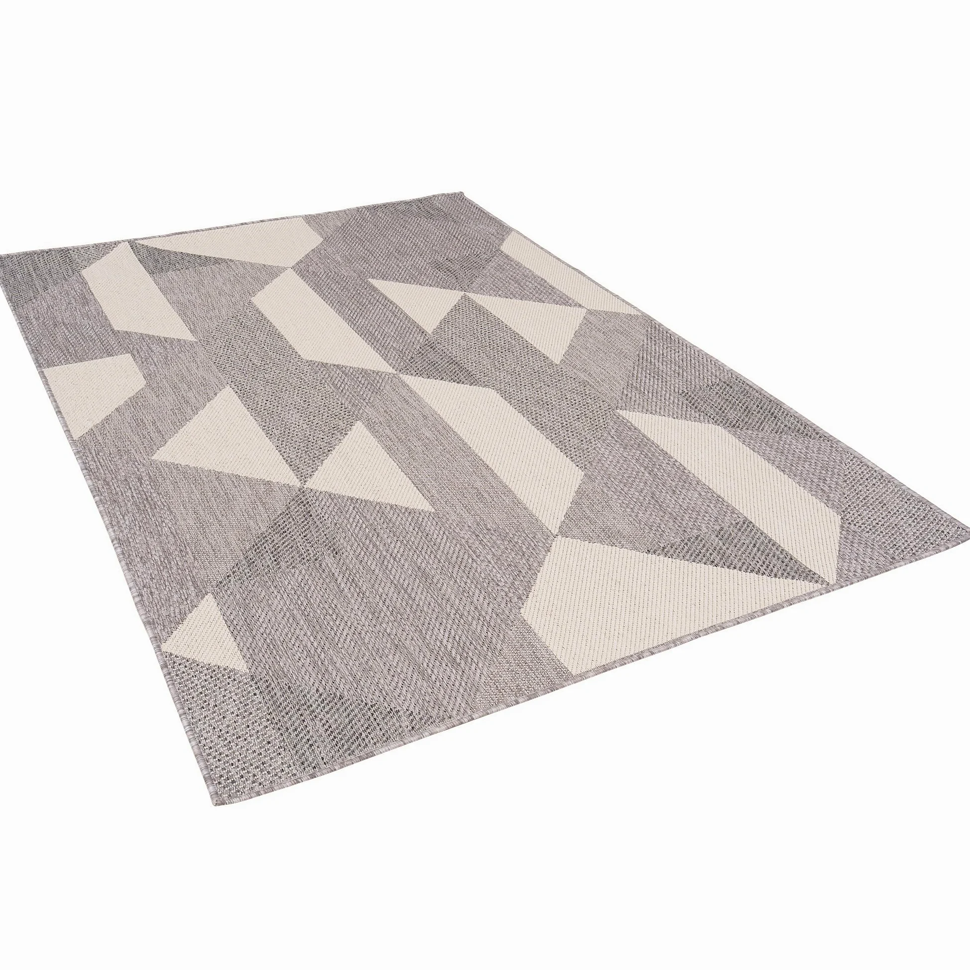 Tapis Intérieur & Extérieur Carpetto Gris Moderne – Balcon Terrasse Anti-UV