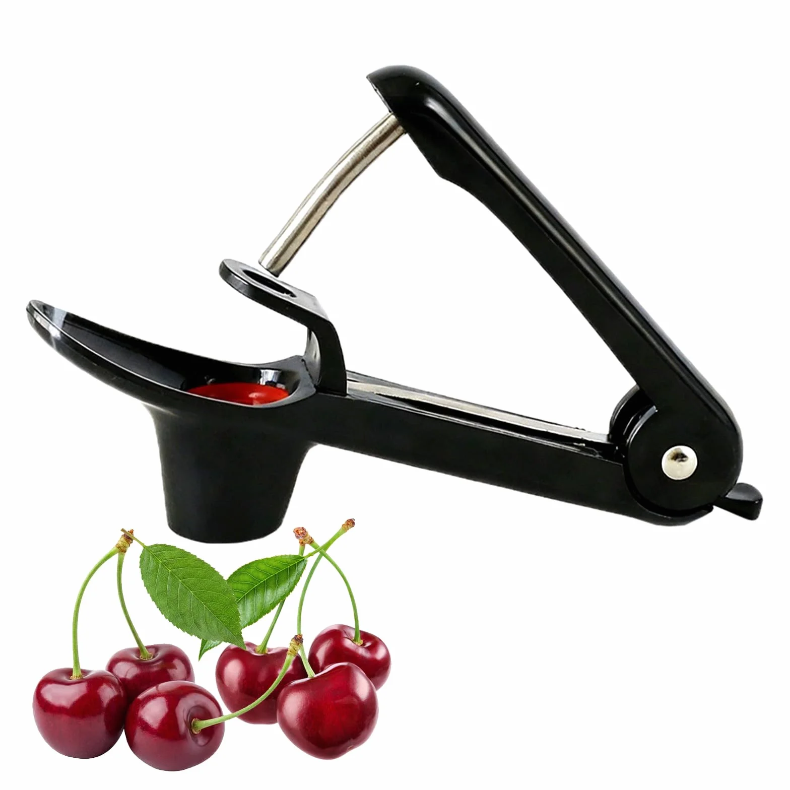 Dénoyauteur de Cerises Manuel Multifonctionnel pour Fruits, Portable Cuisine Noir