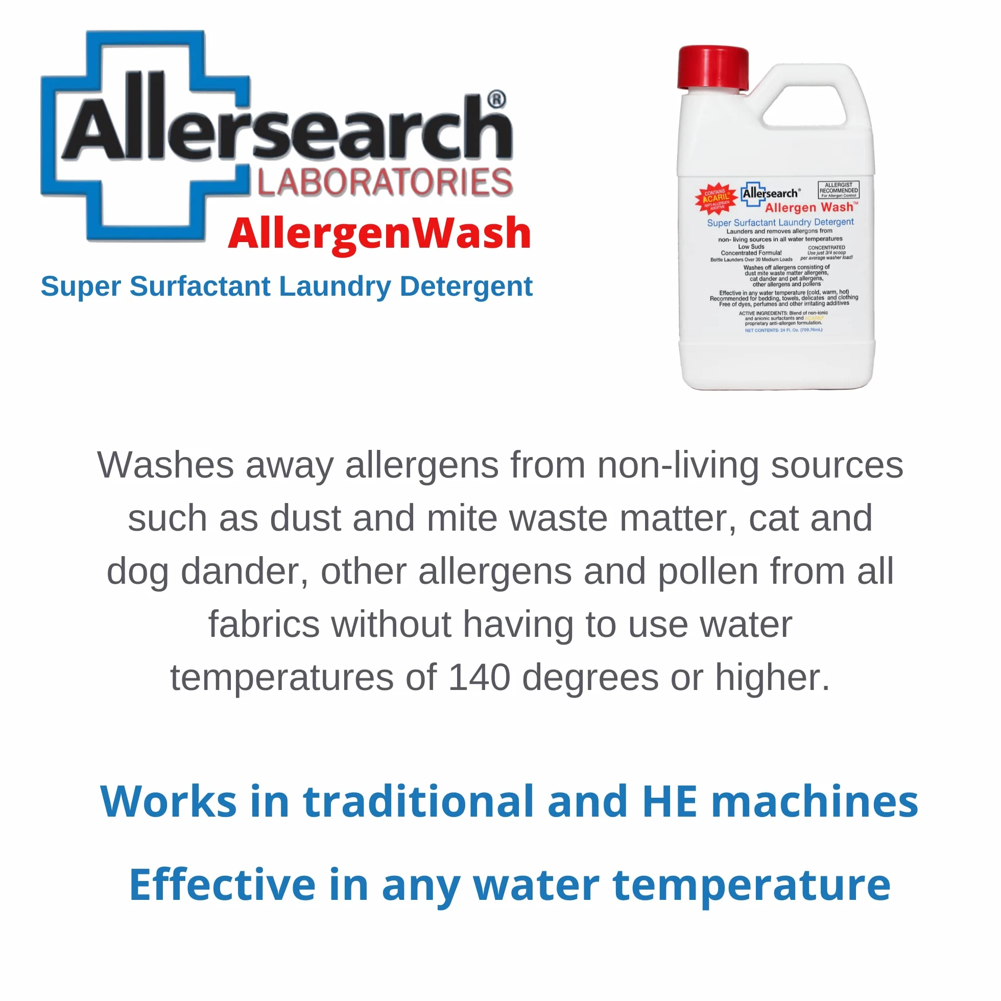 Allersearch AllergenWash 24 oz Laundry Detergent