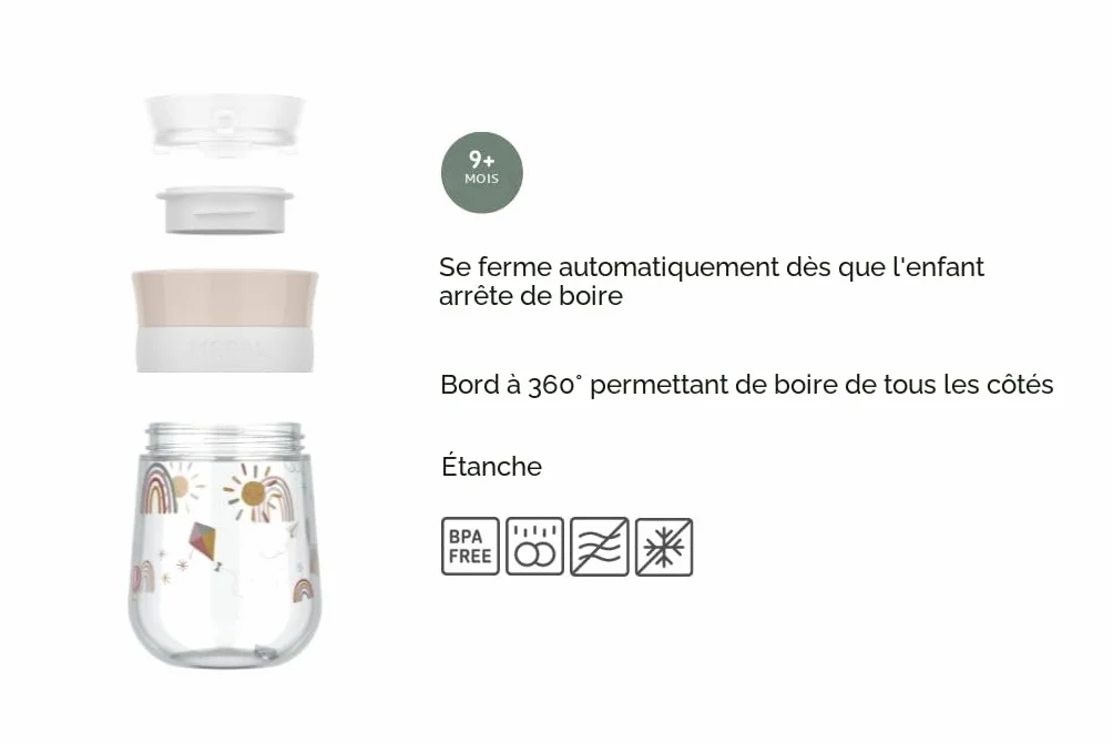 Mepal Gobelet d'Apprentissage 360° Mio Little Dutch 300 ml Fairy Garden
