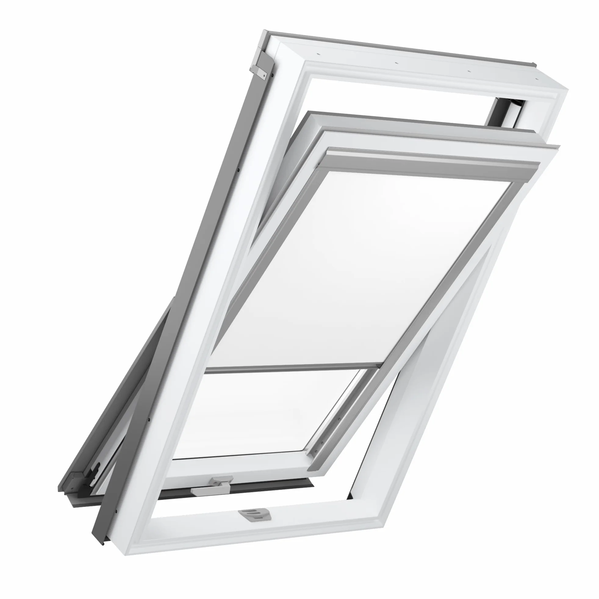Store Occultant pour Fenêtre de Toit - Store pour Fenêtre de Toit - Compatible avec VELUX FK06 : GGL, GGU, GHL, GHU, GLL, GLU, GPU, GXL, GZL - 66x118 cm - Blanc