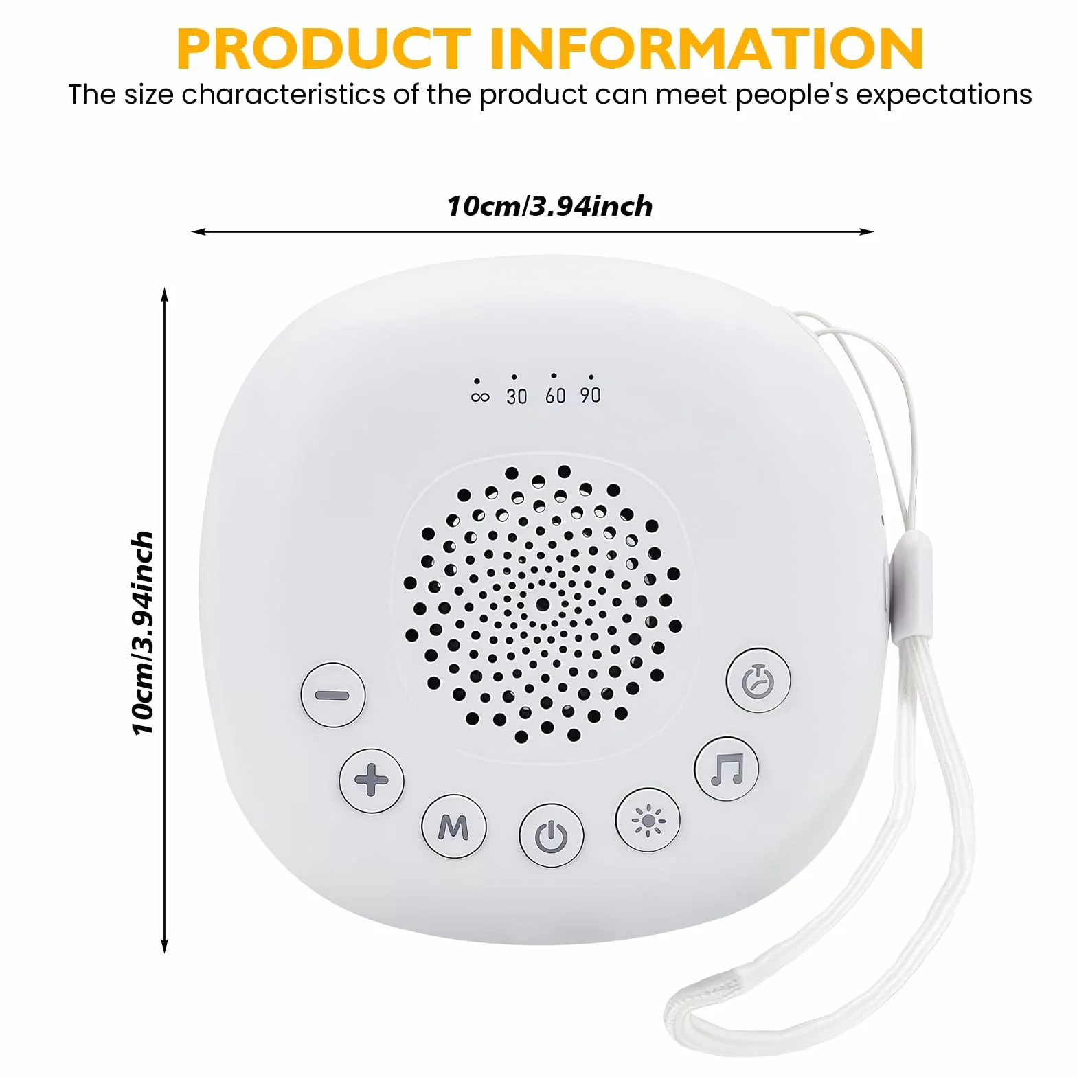 Machine à bruit blanc portable pour bébé avec veilleuse, 20 sons apaisants, rechargeable USB