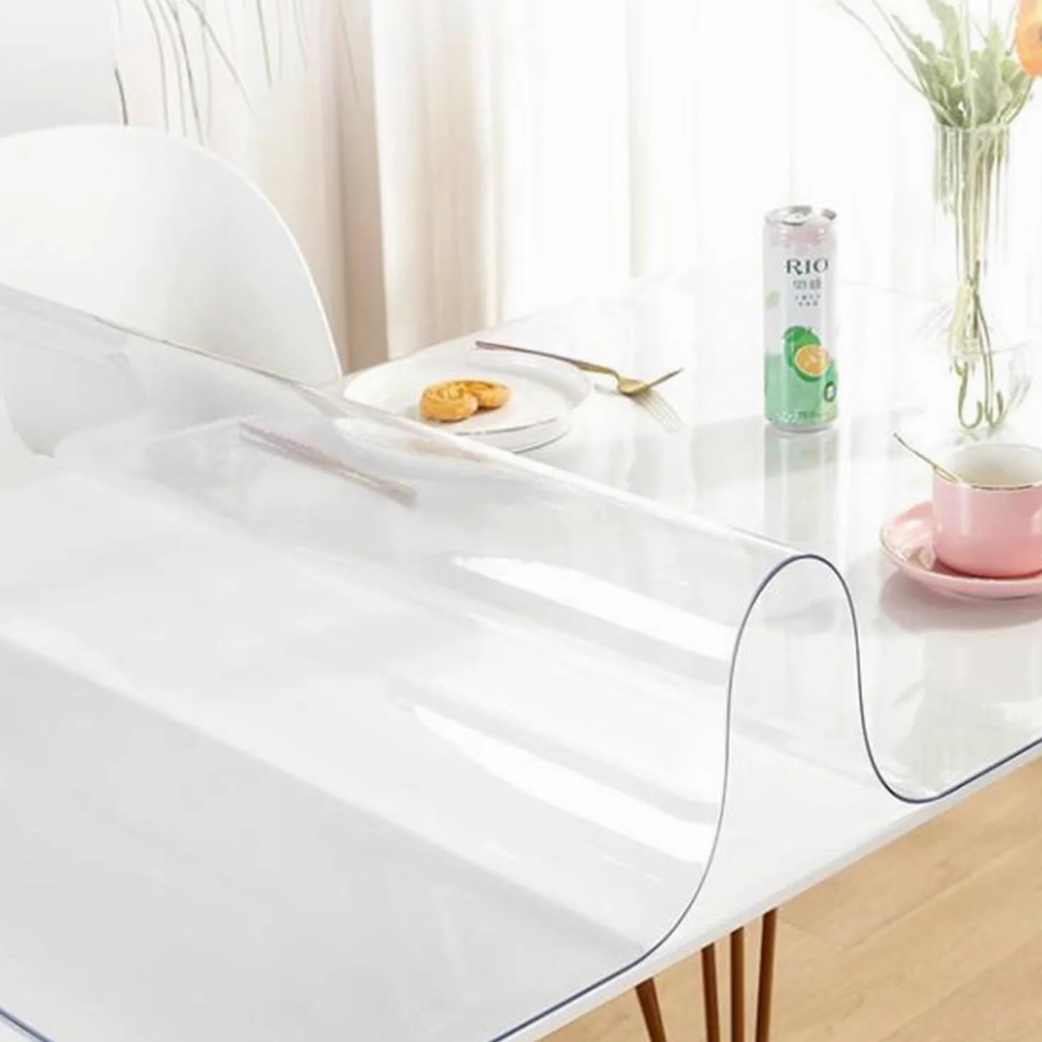 Tapis Protège Sol, Tapis De Protection De Bureau Transparent 50x100 60x140 70x150 80x160 90x180 Cm Tapis De Chaise pour La Lecture, Les Études, La Maison, Le Bureau, L'école (Size : 100x120cm)