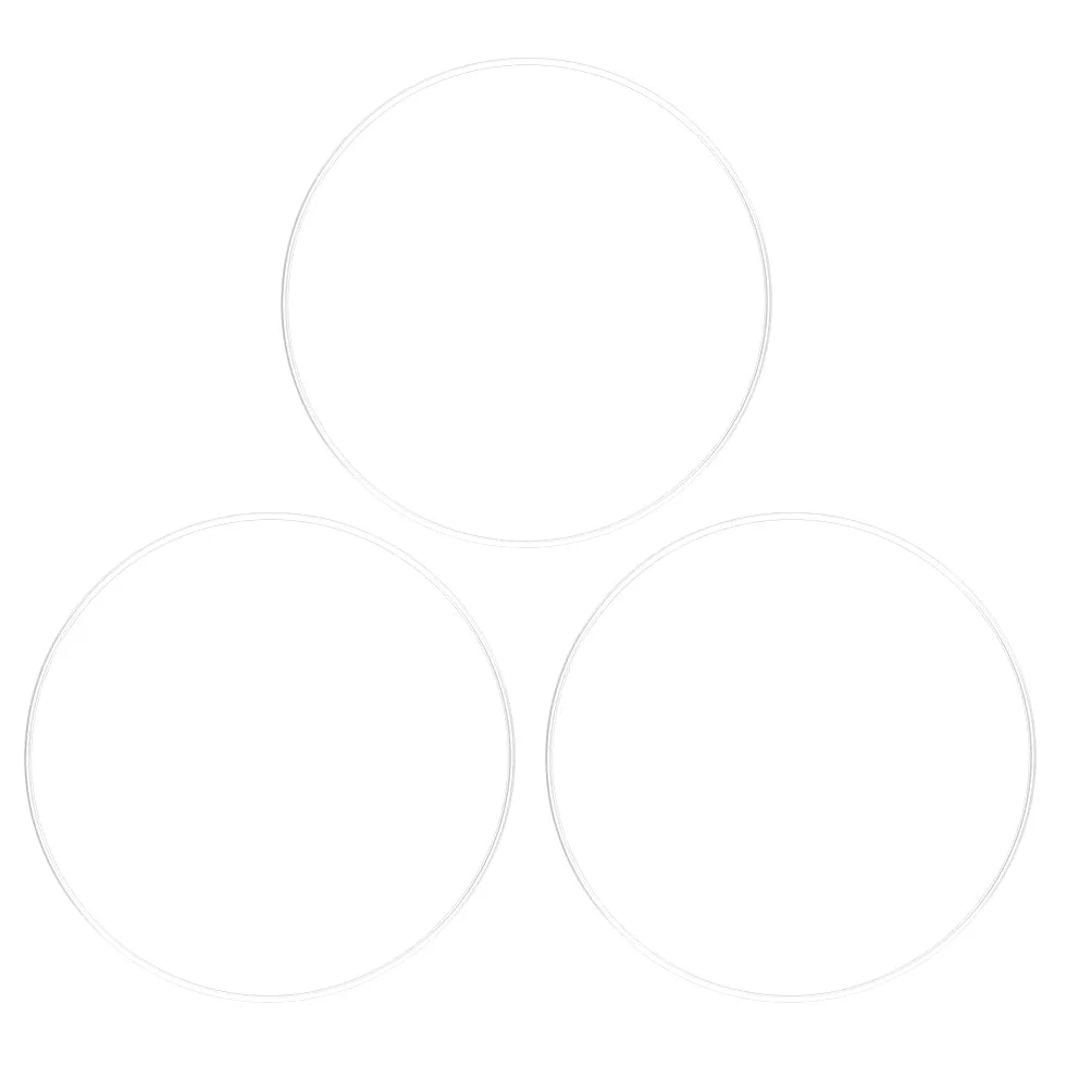 Lot de 3 anneaux en métal pour bricolage 3 mm épaisseur 20 cm blanc attrape-rêves macramé