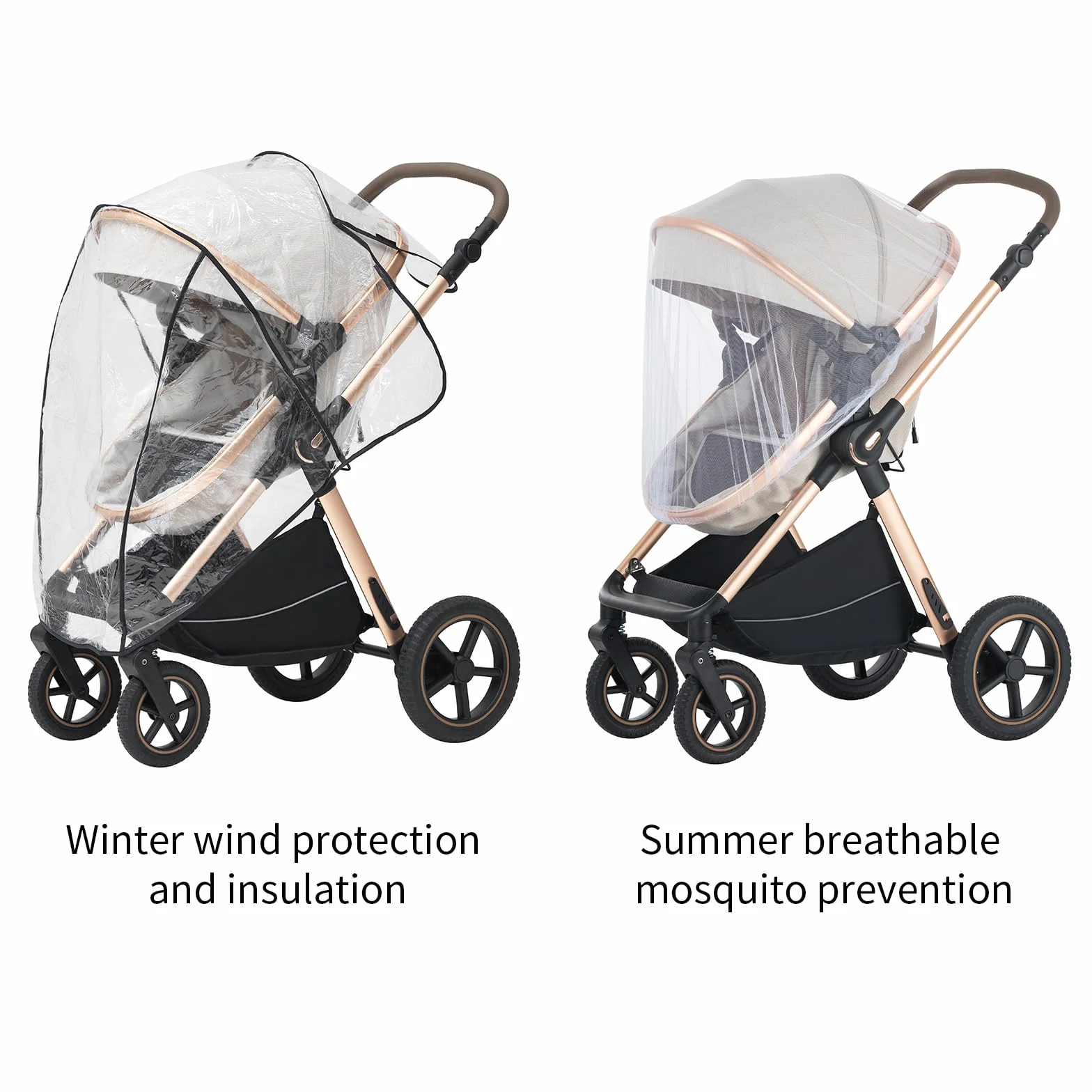 Poussette Combinée 3 en 1 Cadre Aluminium Paysage Haut Poignée Réglable D2 BLUE H2-D