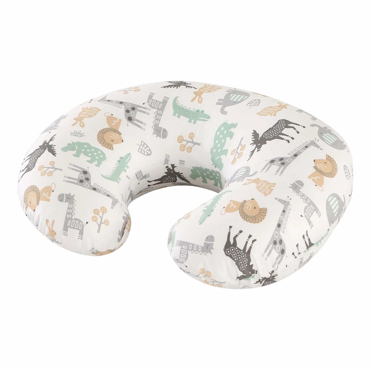 Coussin d'allaitement Ergonomique en Coton Biologique avec Housse Amovible Lavable