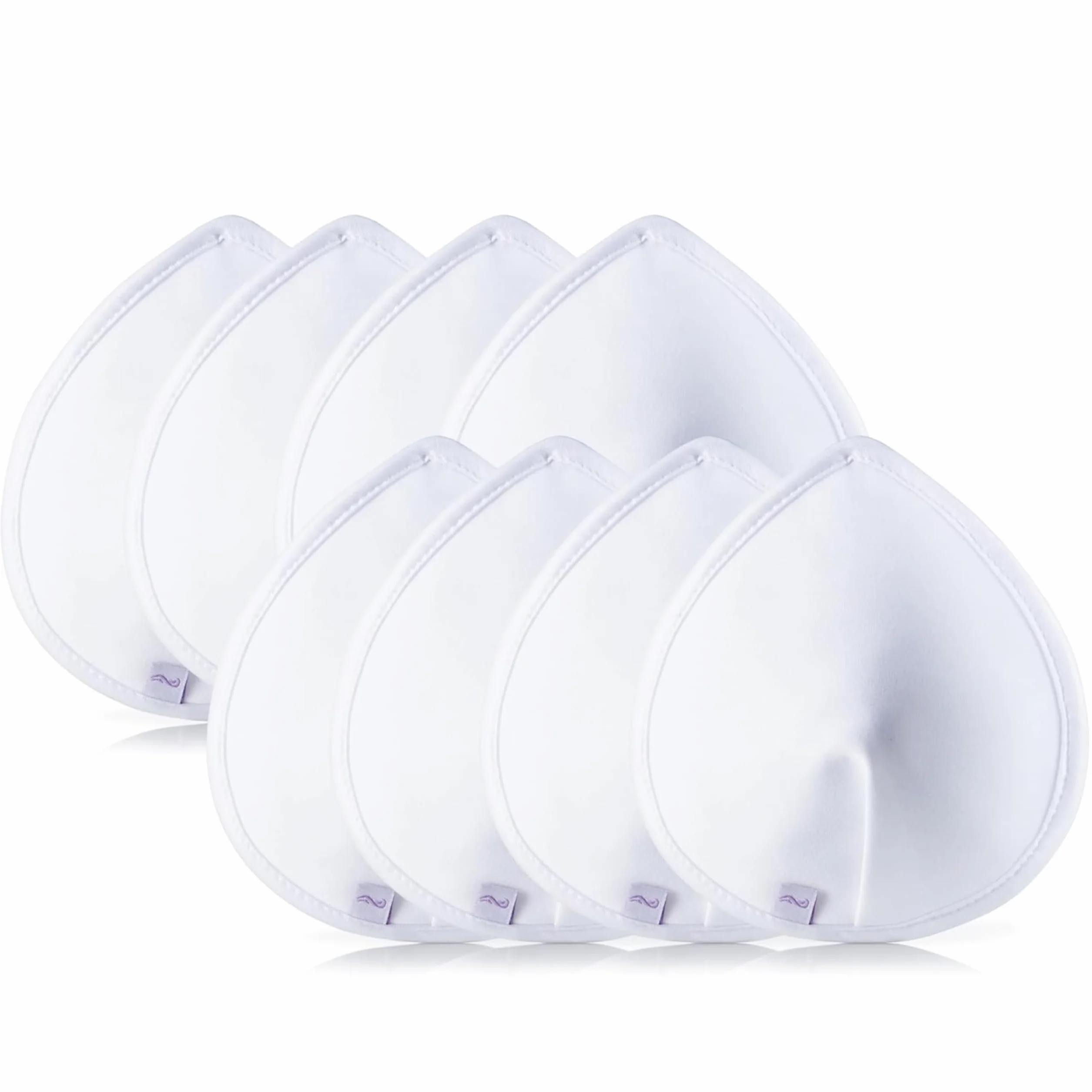 Coussinets d’Allaitement lavables 8 pcs Noyau Absorbant Fibres Naturelles Bambou réutilisables Filet à Linge Inclus