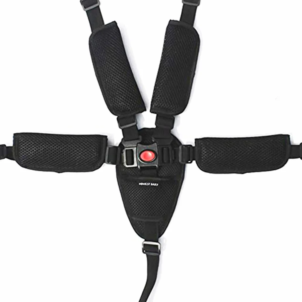 Ceinture de Sécurité Bébé Harnais 5 Points Réglable Universel pour Chaise Haute, Landau et Poussette