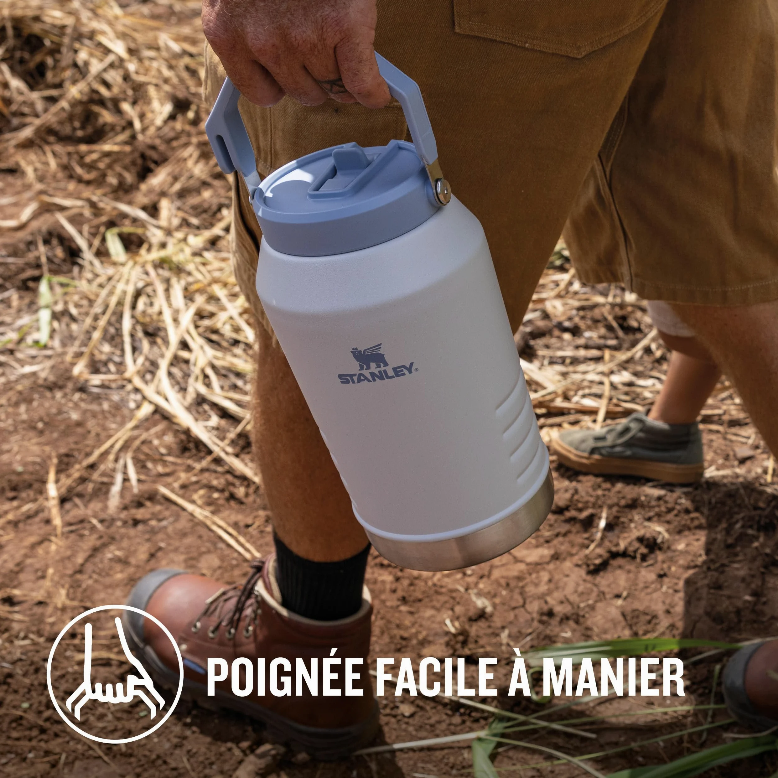 Stanley 1913 Iceflow Flip Straw 2.0 Jug 1.90L - Black | 20 Heures Froid - 4 Jours Glacé - Étanche - Bouteille Isotherme En Acier Inoxydable - Sans BPA - Lavable Au Lave-Vaisselle