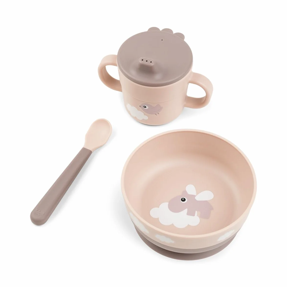 Done by Deer Foodie Coffret Repas Bebe Bol Ventouse Tasse Verseur Cuillère Ergonomique Vaisselle Bebe Micro-Ondes Lave-Vaisselle