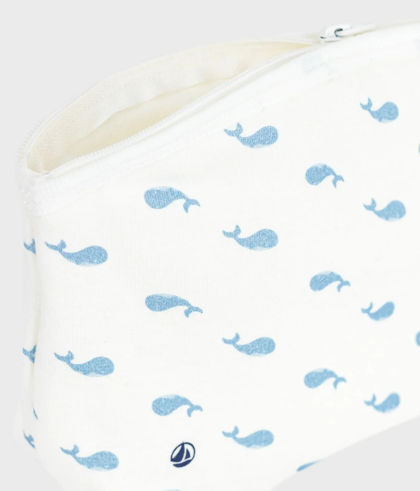 Petit Bateau Pochette bébé coton imprimé baleines