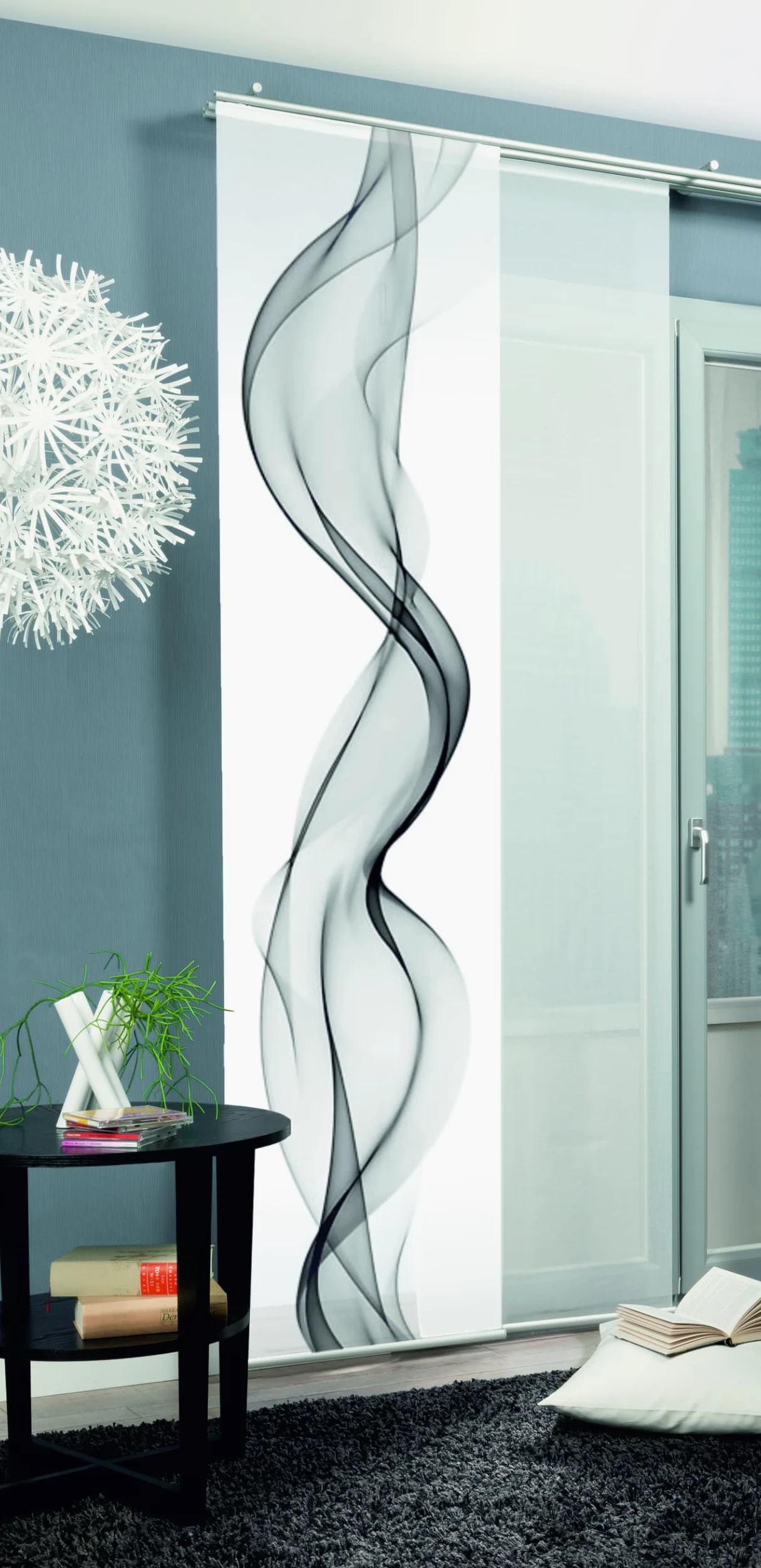 Home Fashion 87065-703 Panneau Japonais Polyester H:245 x W: 60 cm - GRIS