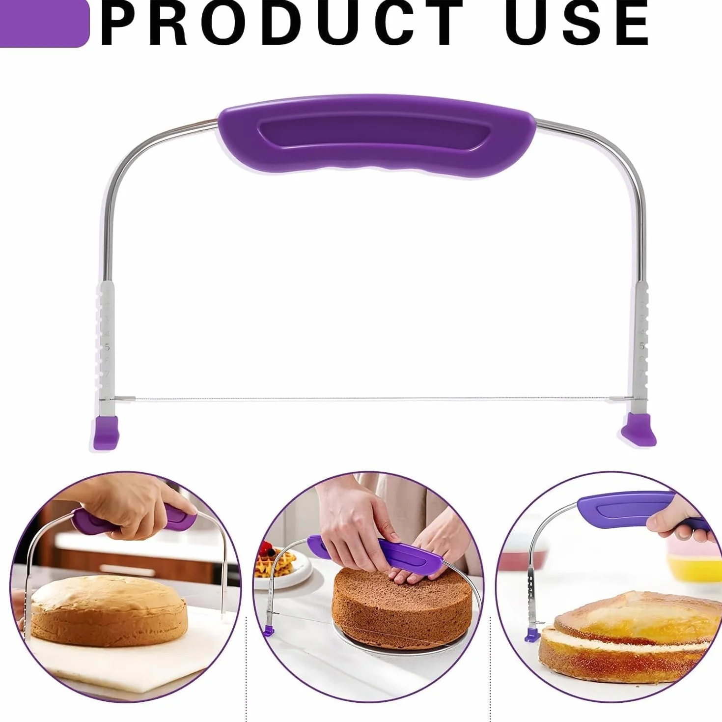Coupe-Gâteau Réglable Dentelé pour Couches Uniformes